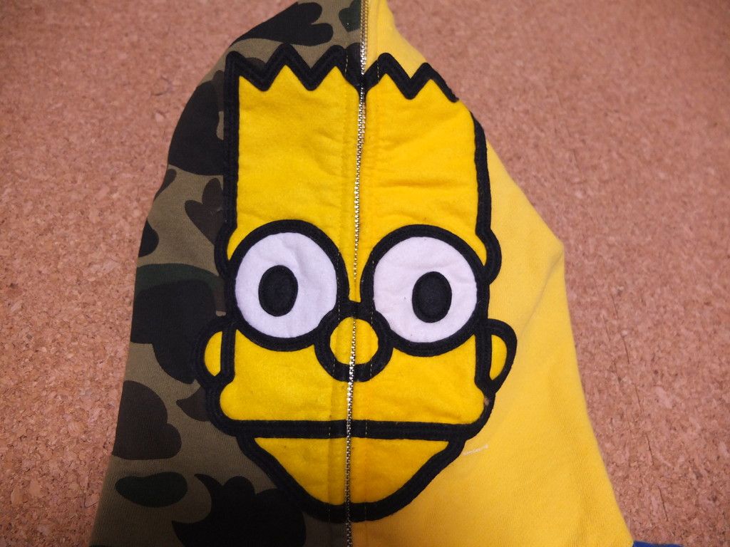 Bape bape x simpsons Bart 1st camo full zip hoodie | Grailed