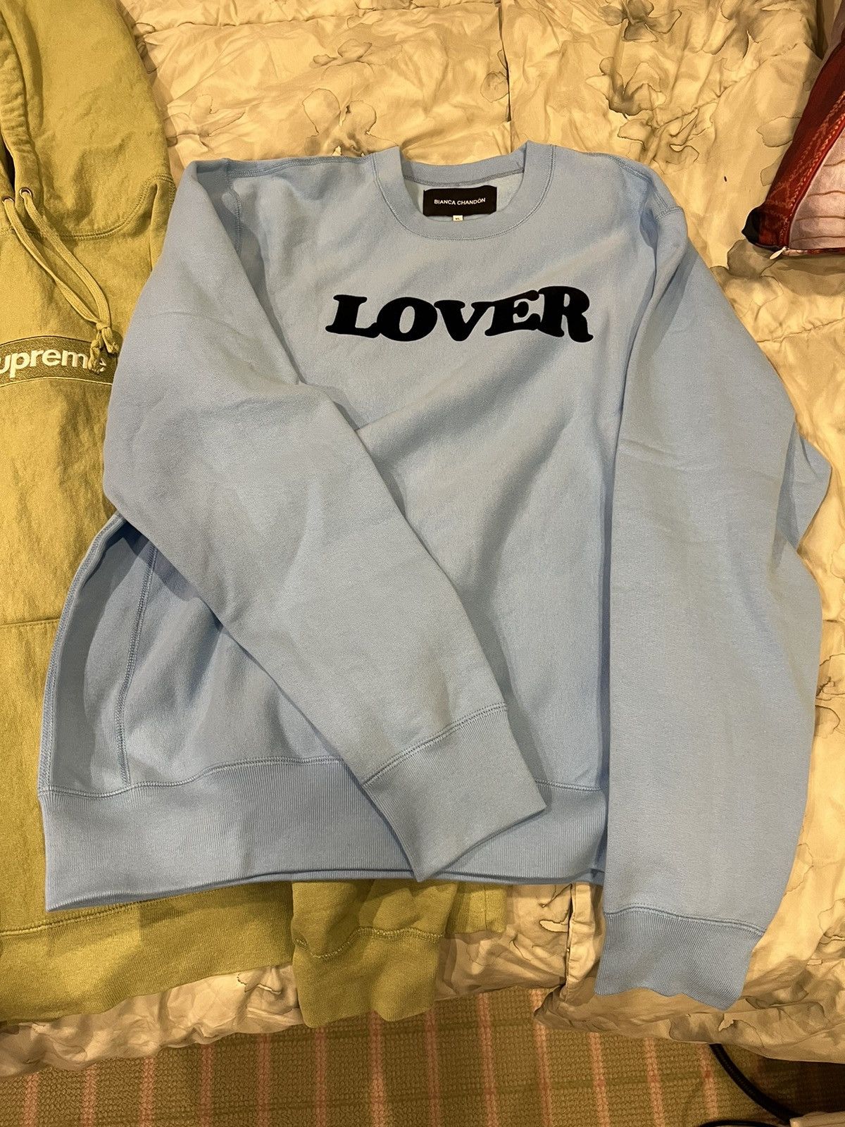 BIANCA CHANDON Bianca Chandon Lover Crewneck Pullover Baby Blue/Black Size US XL / EU 56 / 4 - 2 Thumbnail