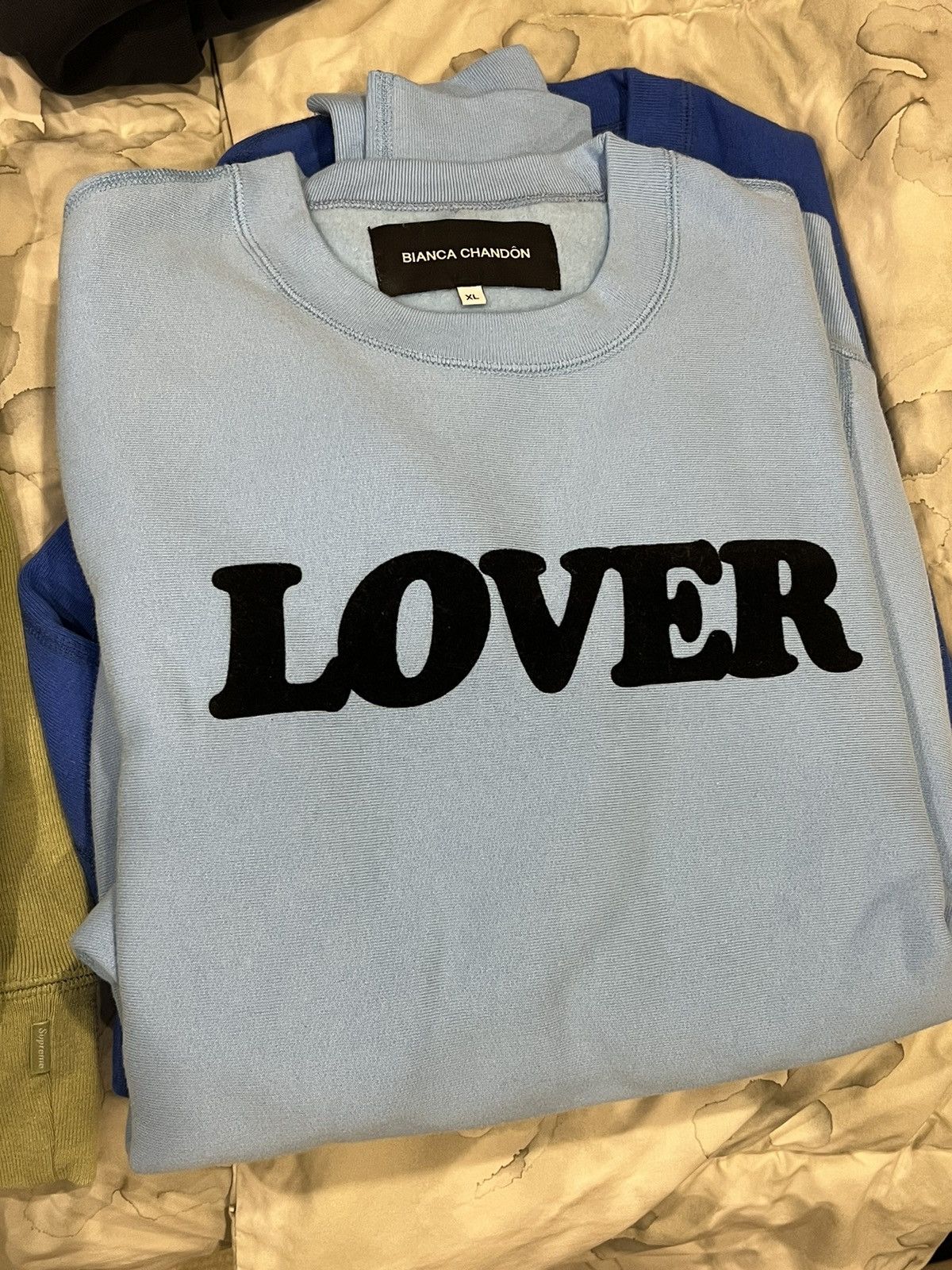 BIANCA CHANDON Bianca Chandon Lover Crewneck Pullover Baby Blue/Black Size US XL / EU 56 / 4 - 3 Thumbnail