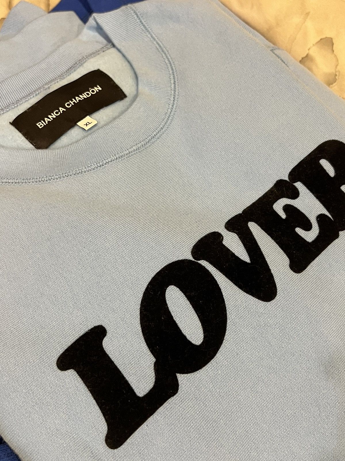BIANCA CHANDON Bianca Chandon Lover Crewneck Pullover Baby Blue/Black Size US XL / EU 56 / 4 - 4 Thumbnail