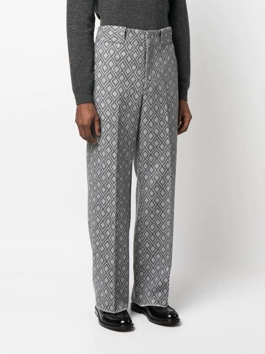 Emporio Armani BNWT AW22 EMPORIO ARMANI GEOMETRIC PRINT PANTS 48 Size US 32 / EU 48 - 1 Thumbnail