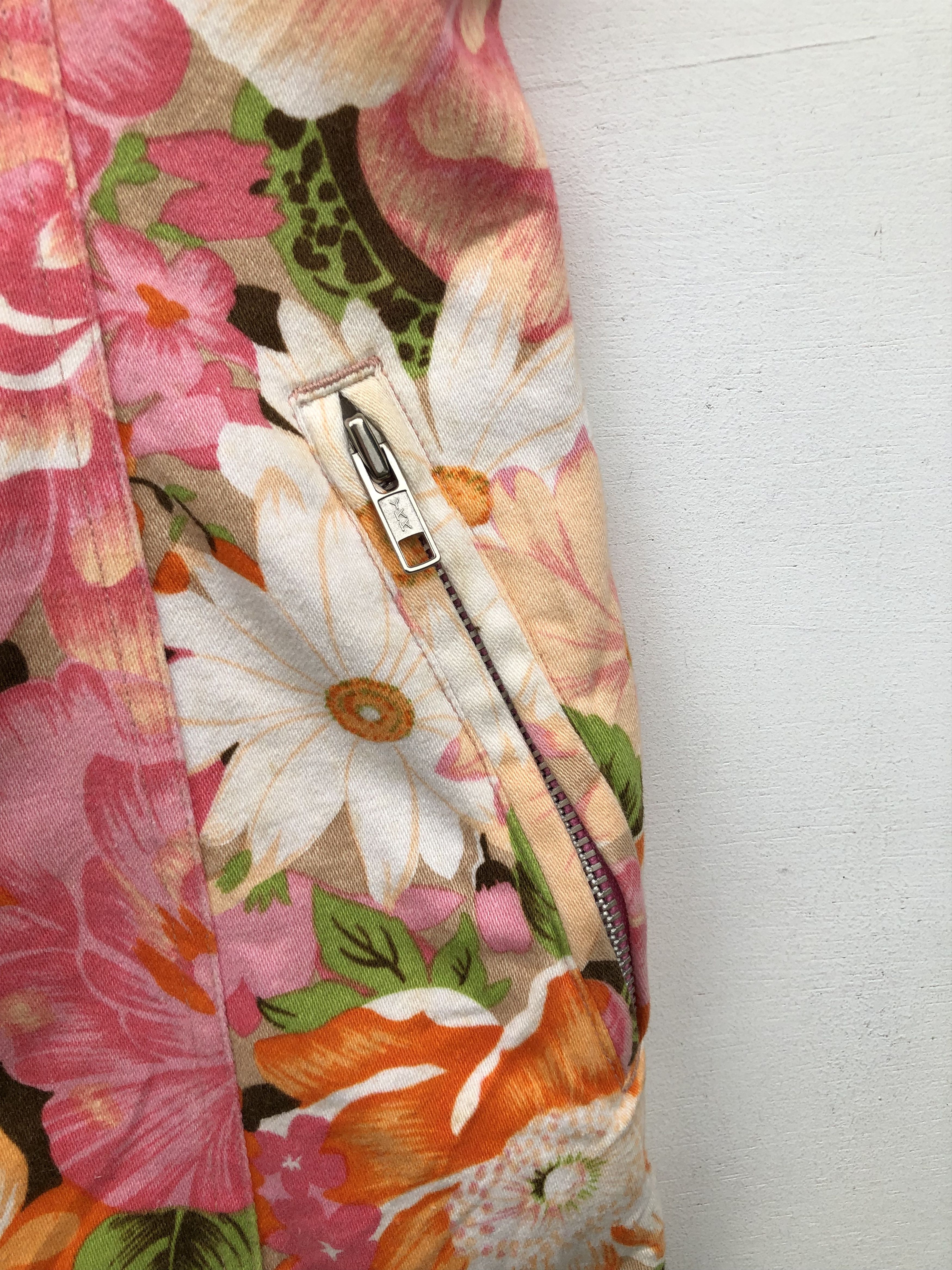 Issey Miyake RARE🔥VTG 90’S MIYAKE I.S. FLORA COTTON DENIM FULLPRINT DRES Size XXS / US 00 / IT 34 - 7 Thumbnail