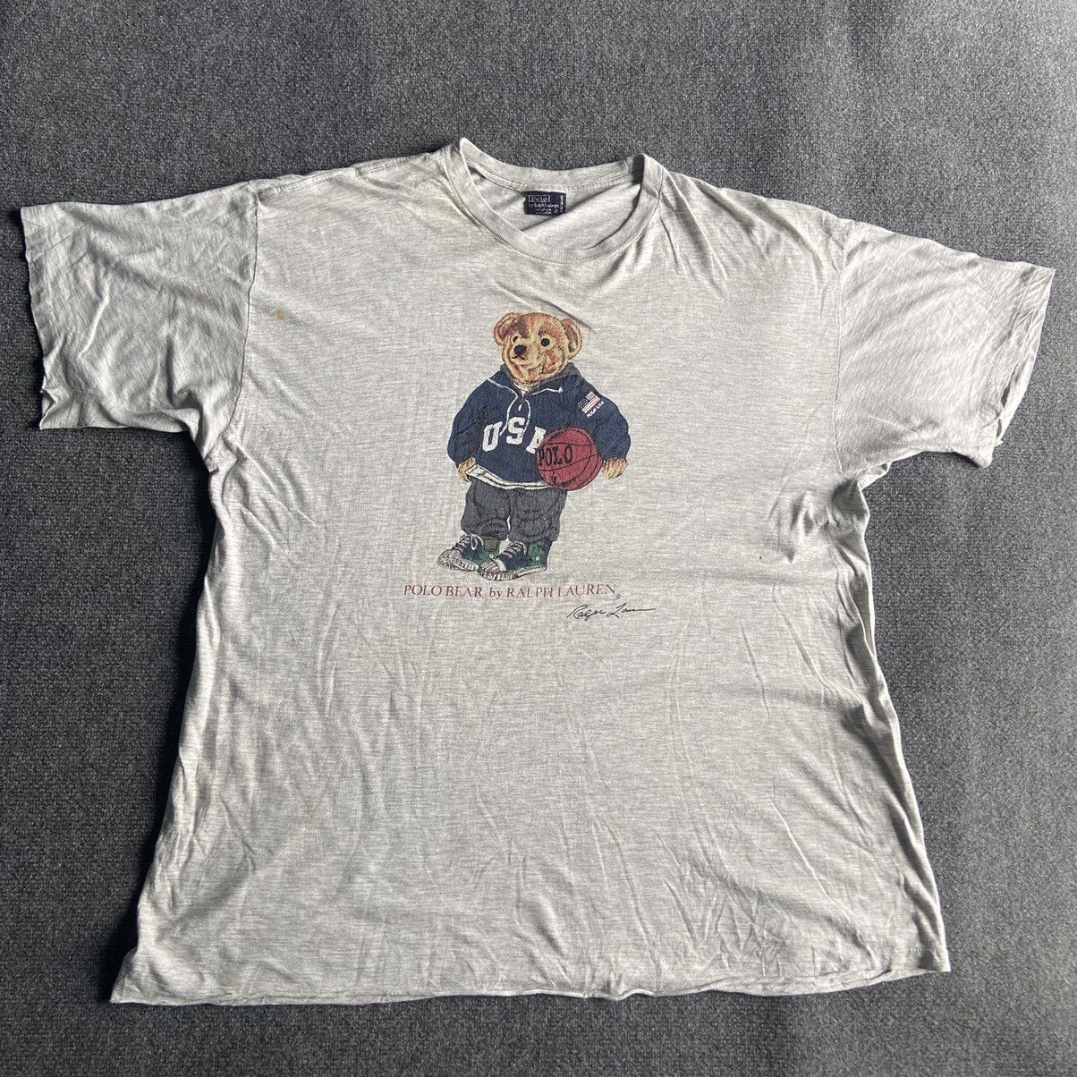 Polo Ralph Lauren × Vintage POLO BEAR X Polo by Ralph Lauren Tshirt Size US XXL / EU 58 / 5 - 1 Thumbnail