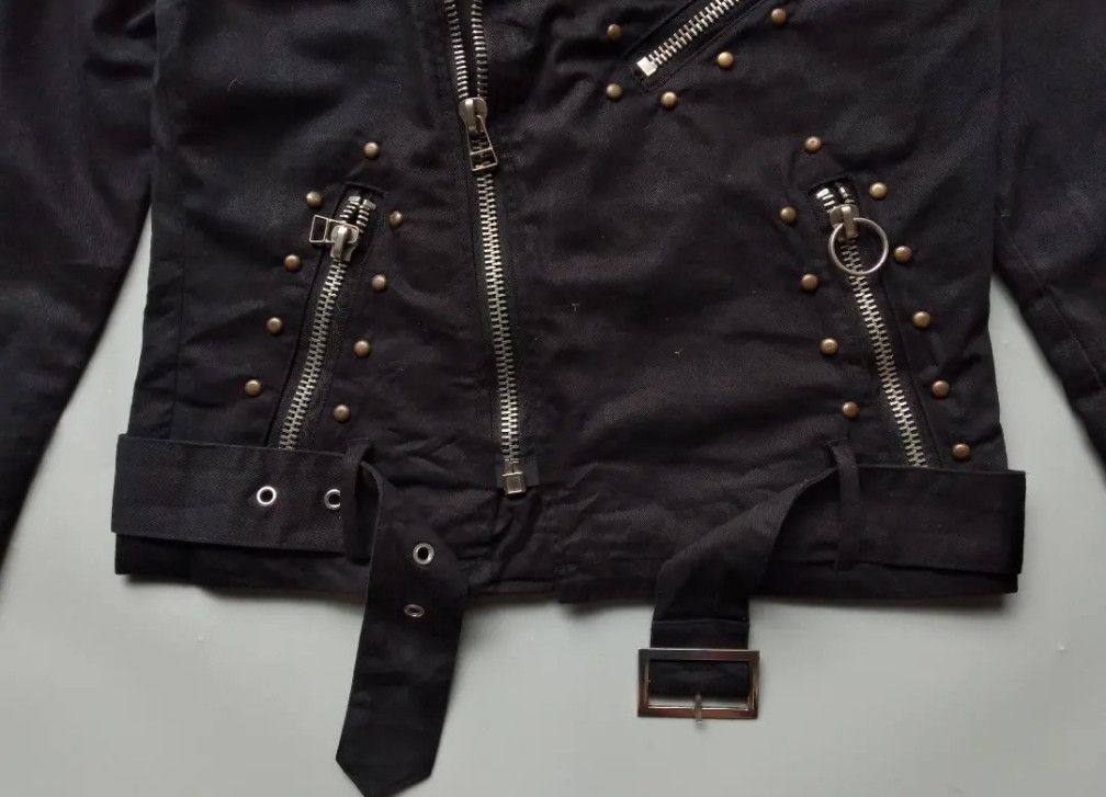 Ekam VINTAGE STREET AGENT ASYMMETRIC STUDDED BONDAGE PUNK GOTHIC Size S / US 4 / IT 40 - 4 Thumbnail