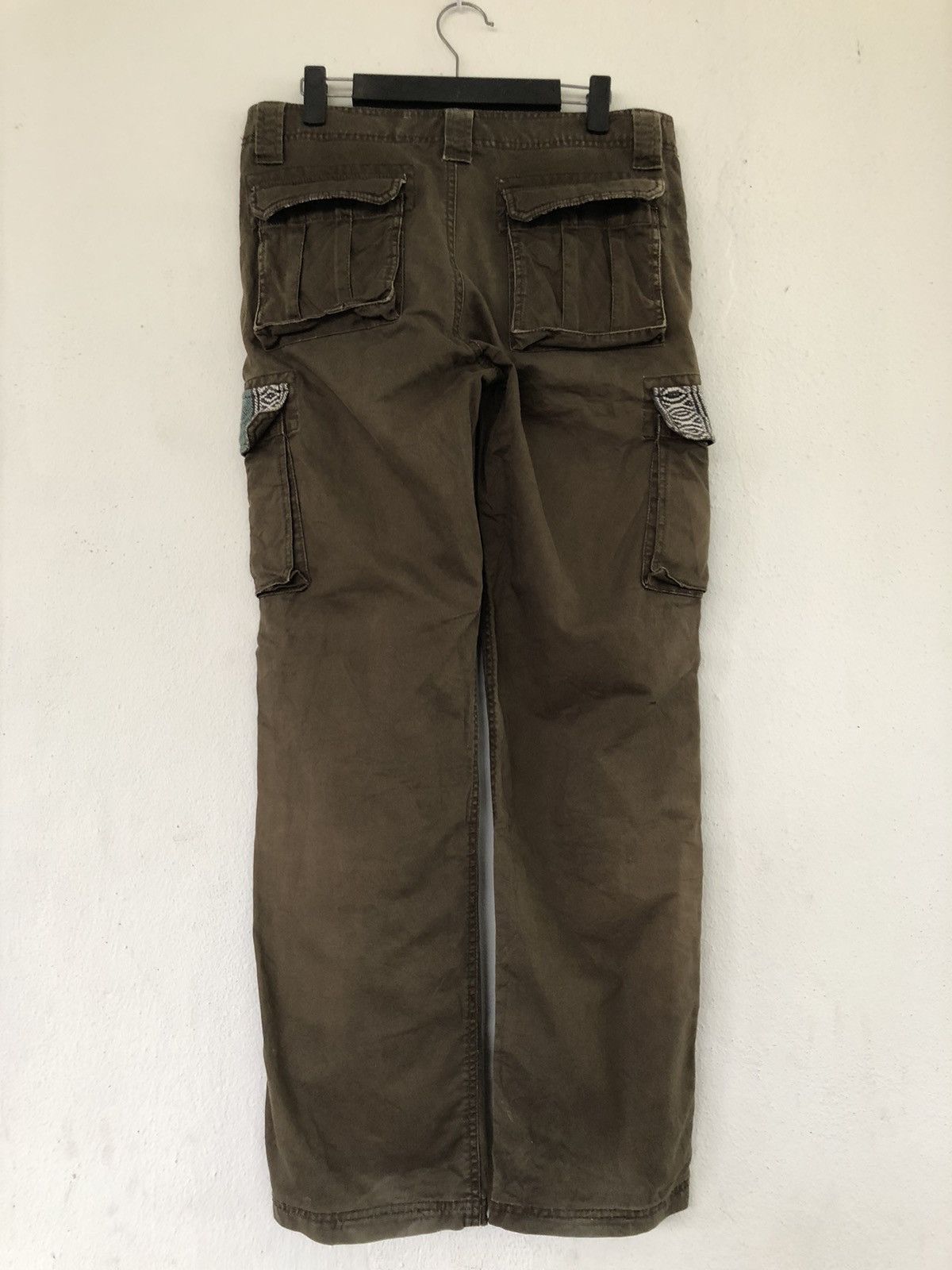 Japanese Brand Vtg Takeo Kikuchi Boro Sashiko Kapital Inspired Cargo Pant Size US 33 - 3 Thumbnail