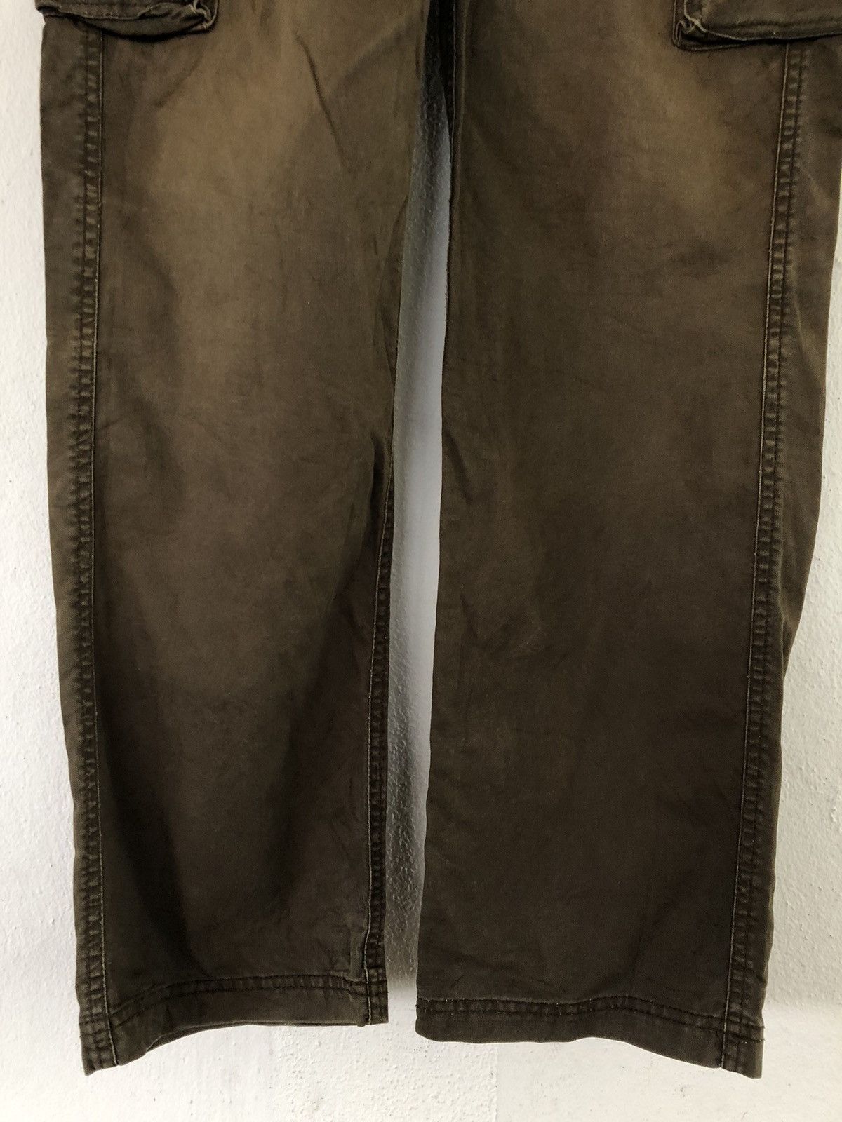 Japanese Brand Vtg Takeo Kikuchi Boro Sashiko Kapital Inspired Cargo Pant Size US 33 - 2 Thumbnail