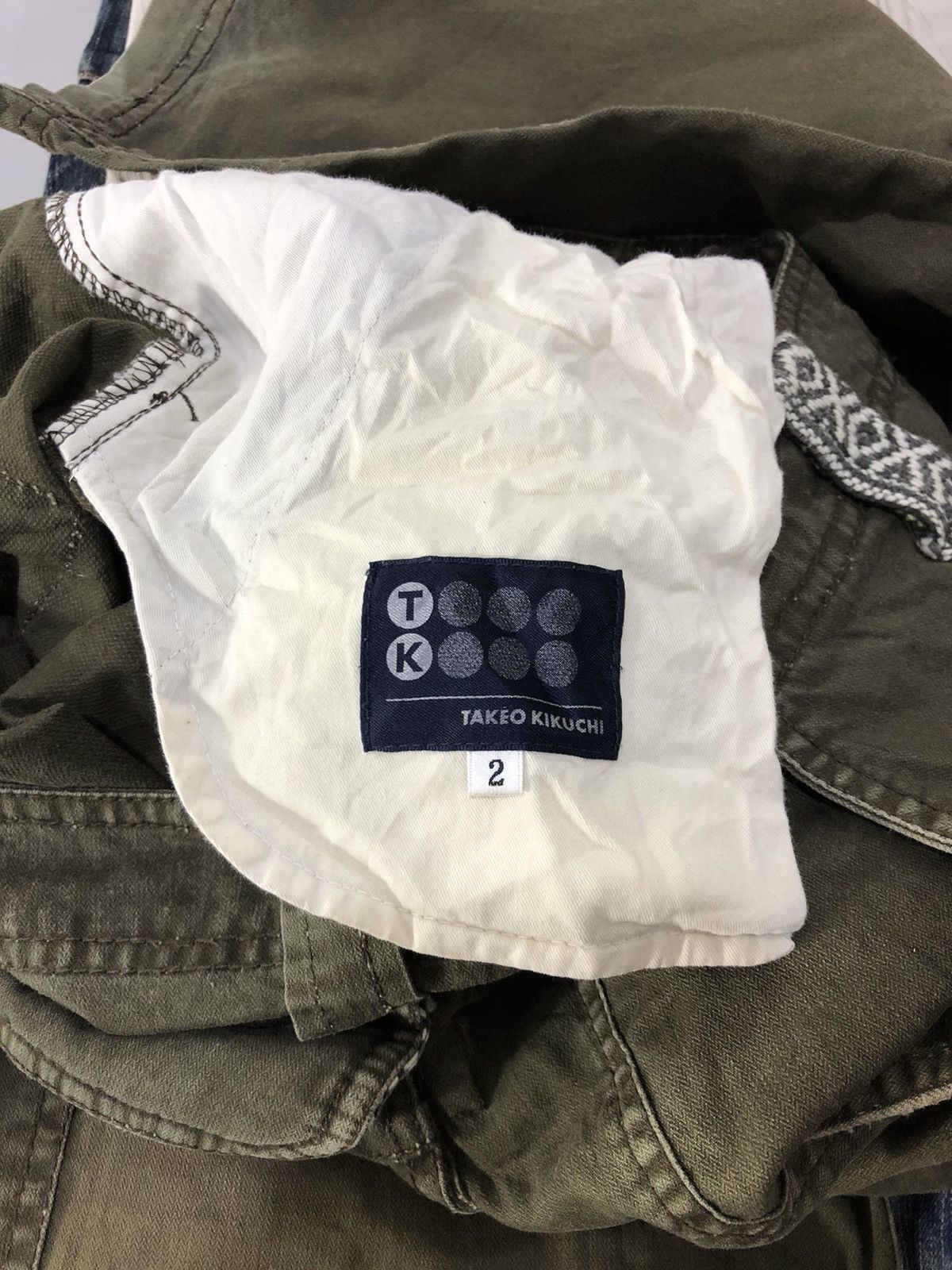 Japanese Brand Vtg Takeo Kikuchi Boro Sashiko Kapital Inspired Cargo Pant Size US 33 - 6 Thumbnail