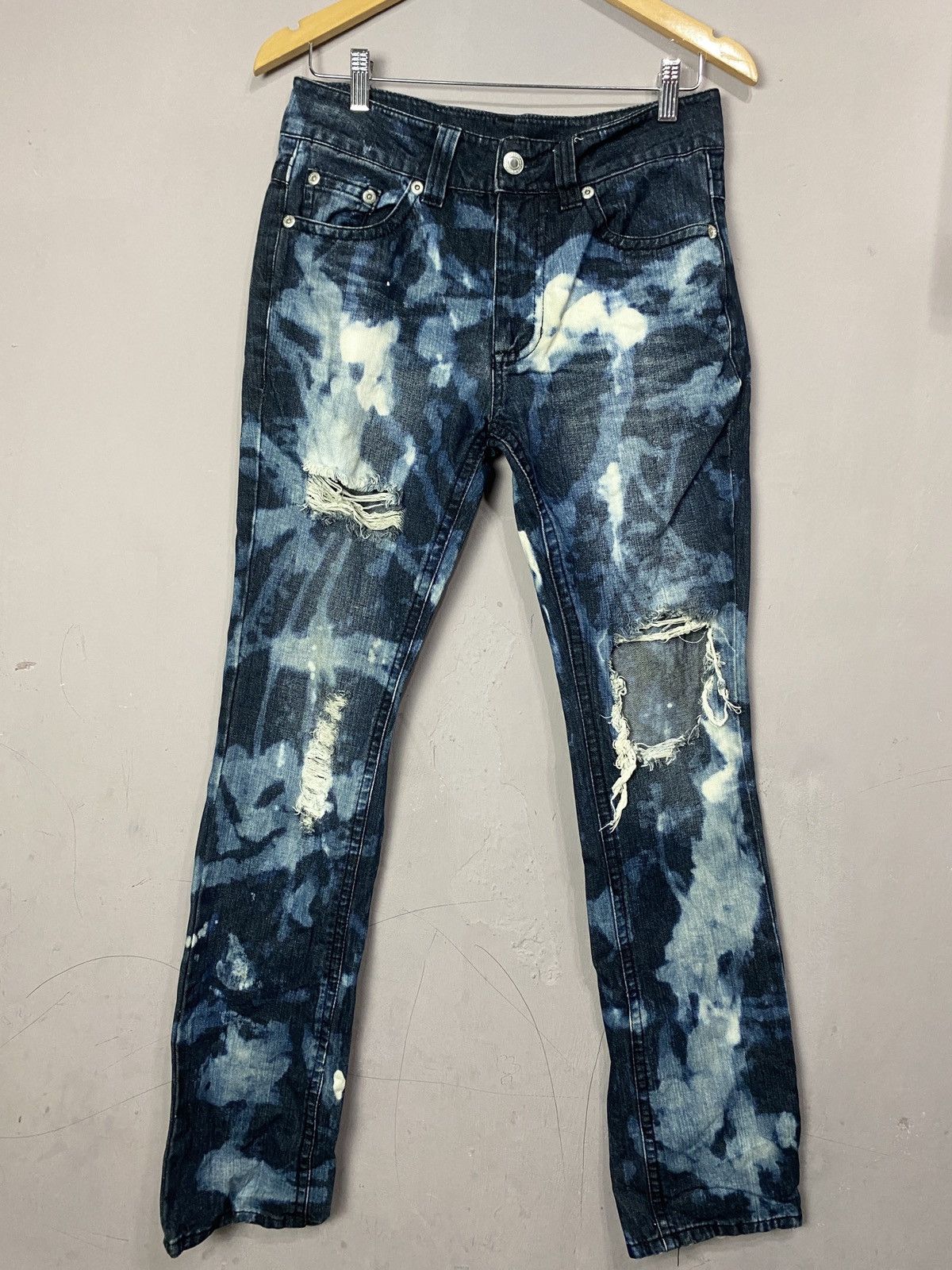 Other 💥RARE💥Vintage Tie Dye ASICS Wash Denim distressed Jeans Size 30" / US 8 / IT 44 - 3 Thumbnail