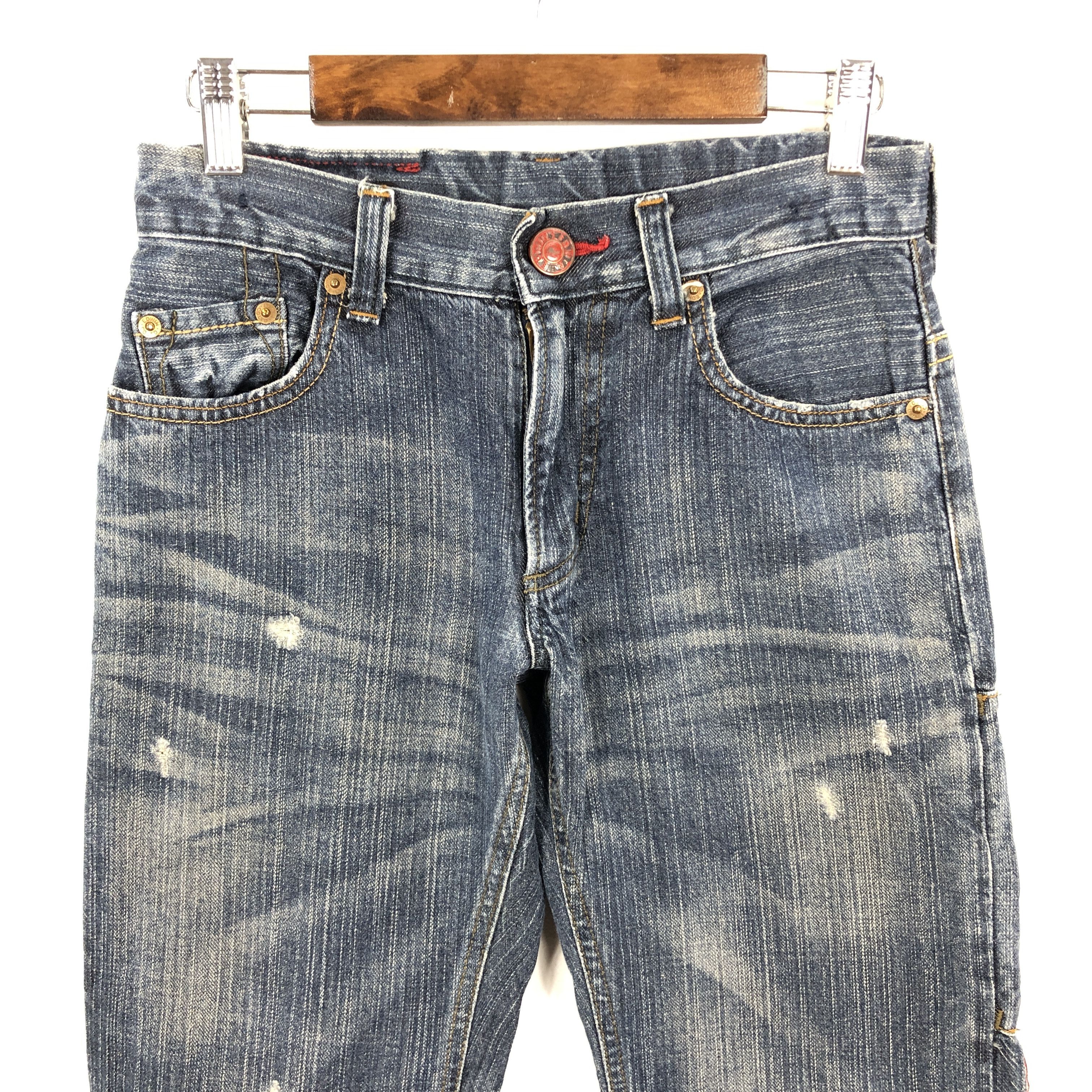 Edwin × Vintage 28 x 29 Vintage Edwin 503 Distress Buckle Jeans L1335 Size US 28 / EU 44 - 3 Thumbnail