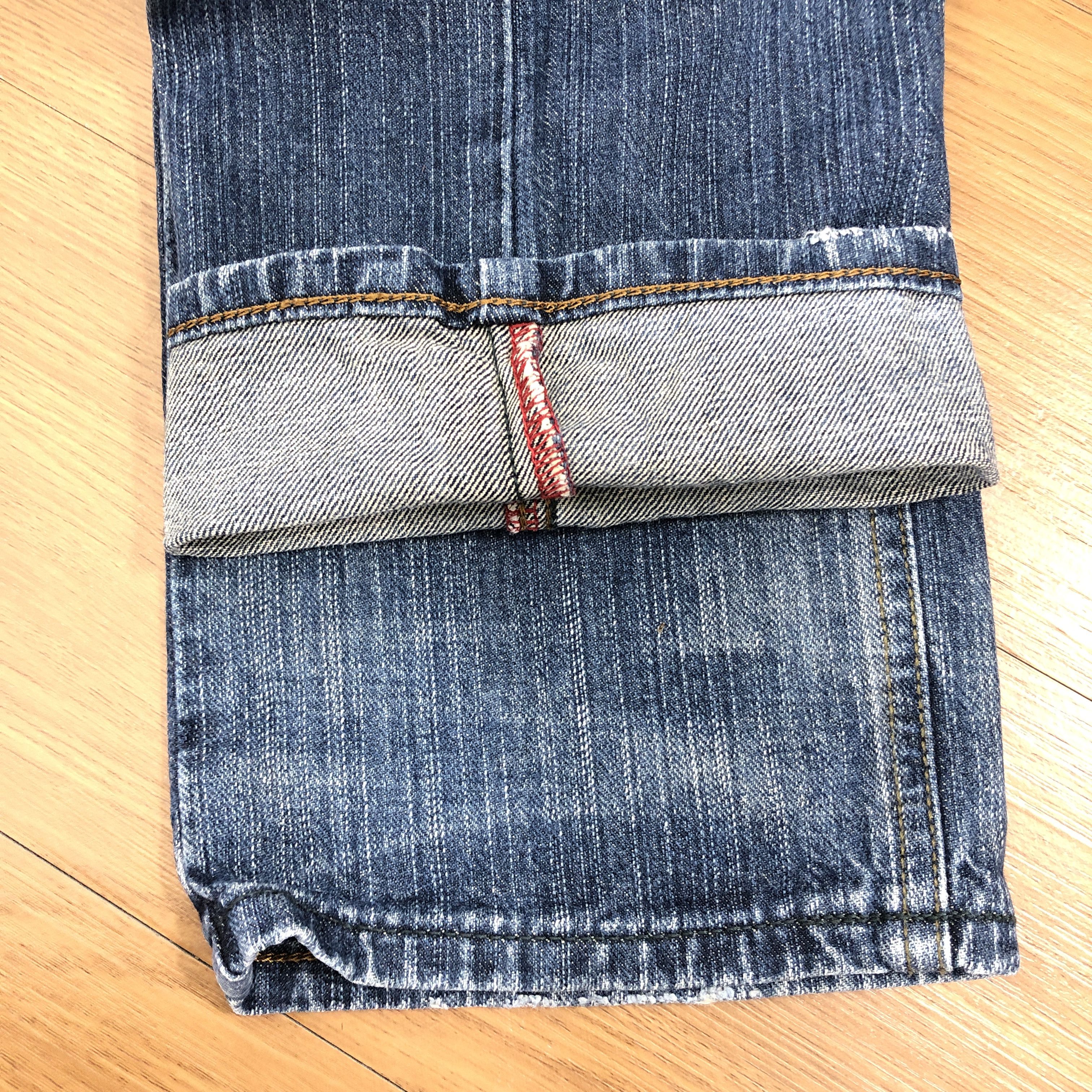 Edwin × Vintage 28 x 29 Vintage Edwin 503 Distress Buckle Jeans L1335 Size US 28 / EU 44 - 6 Thumbnail