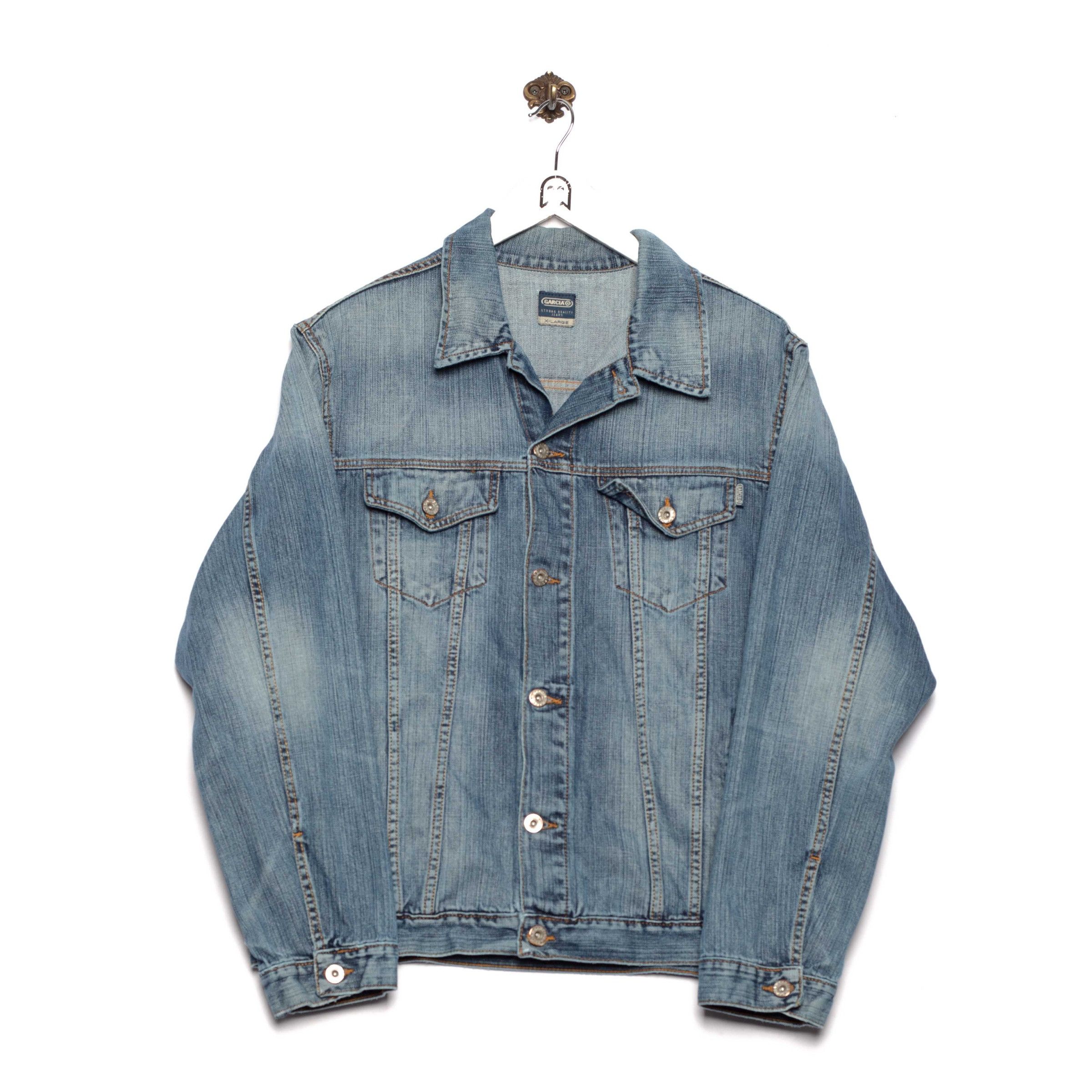 Vintage Garcia Denim jacket Bleach Washed Blue | Grailed