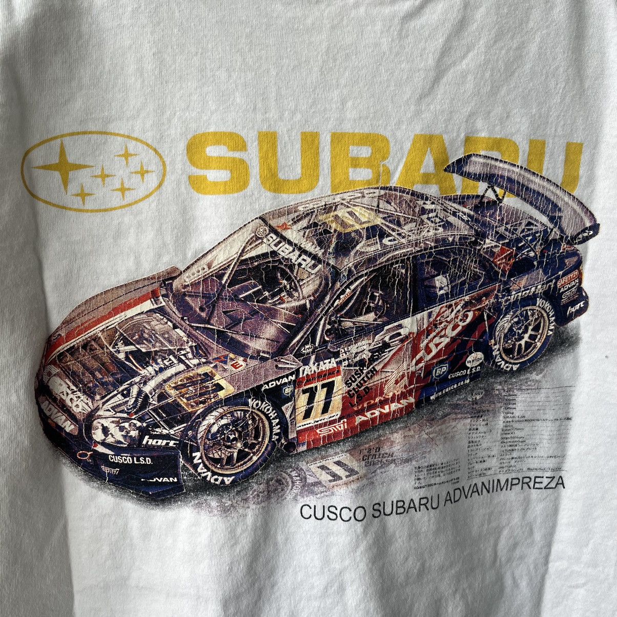 Japanese Brand Vintage CUSCO Subaru Advan Impreza White T-shirt Size US M / EU 48-50 / 2 - 3 Thumbnail
