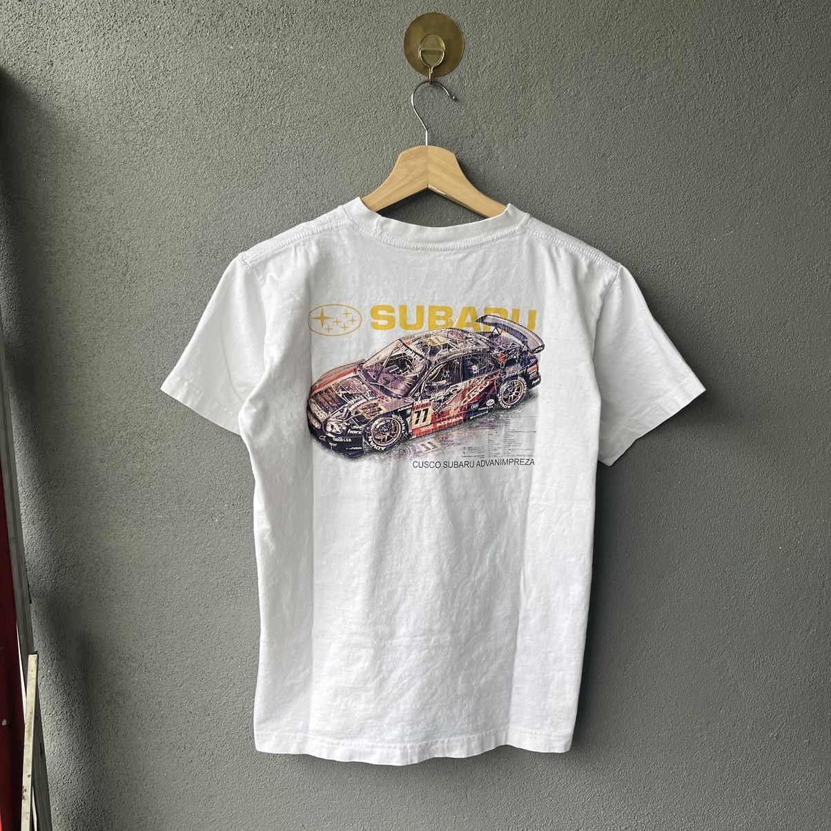 Japanese Brand Vintage CUSCO Subaru Advan Impreza White T-shirt Size US M / EU 48-50 / 2 - 1 Thumbnail