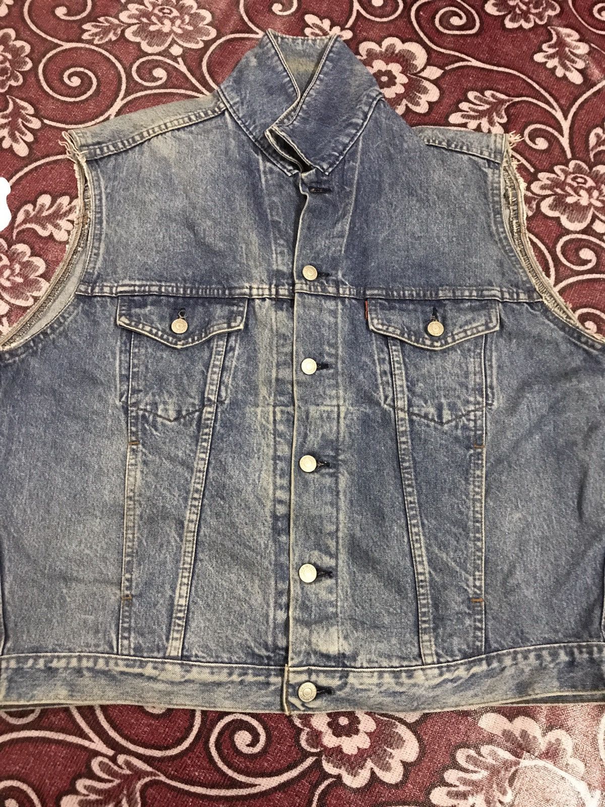 Levi's Oren tab Sleeveless levi's vintage denim jacket Size US L / EU 52-54 / 3 - 5 Thumbnail