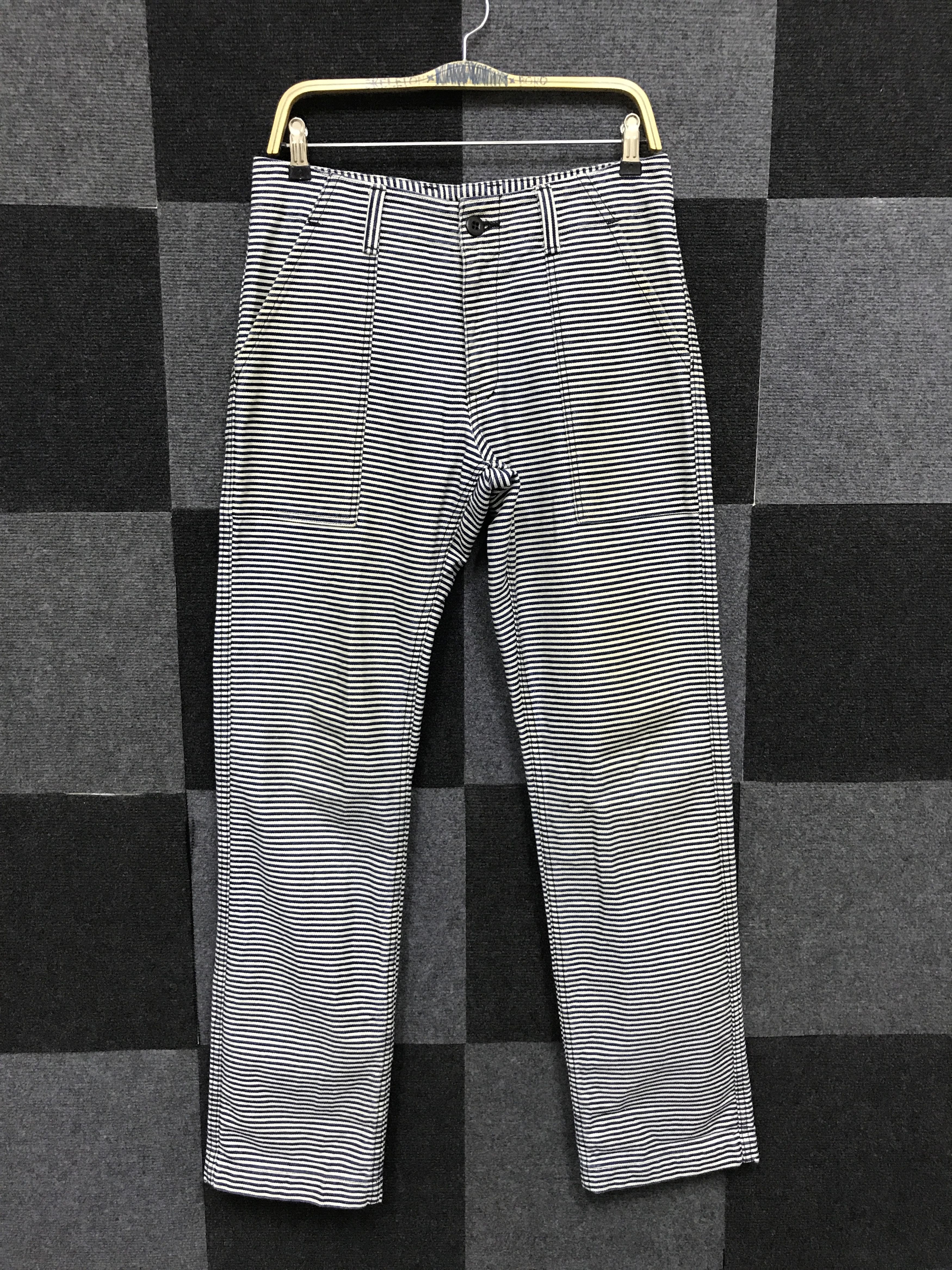 Johnbull × Vintage P77 JOHNBULL Japan Fine Prisoner Stripe Baker Pant Size US 30 / EU 46 - 1 Thumbnail