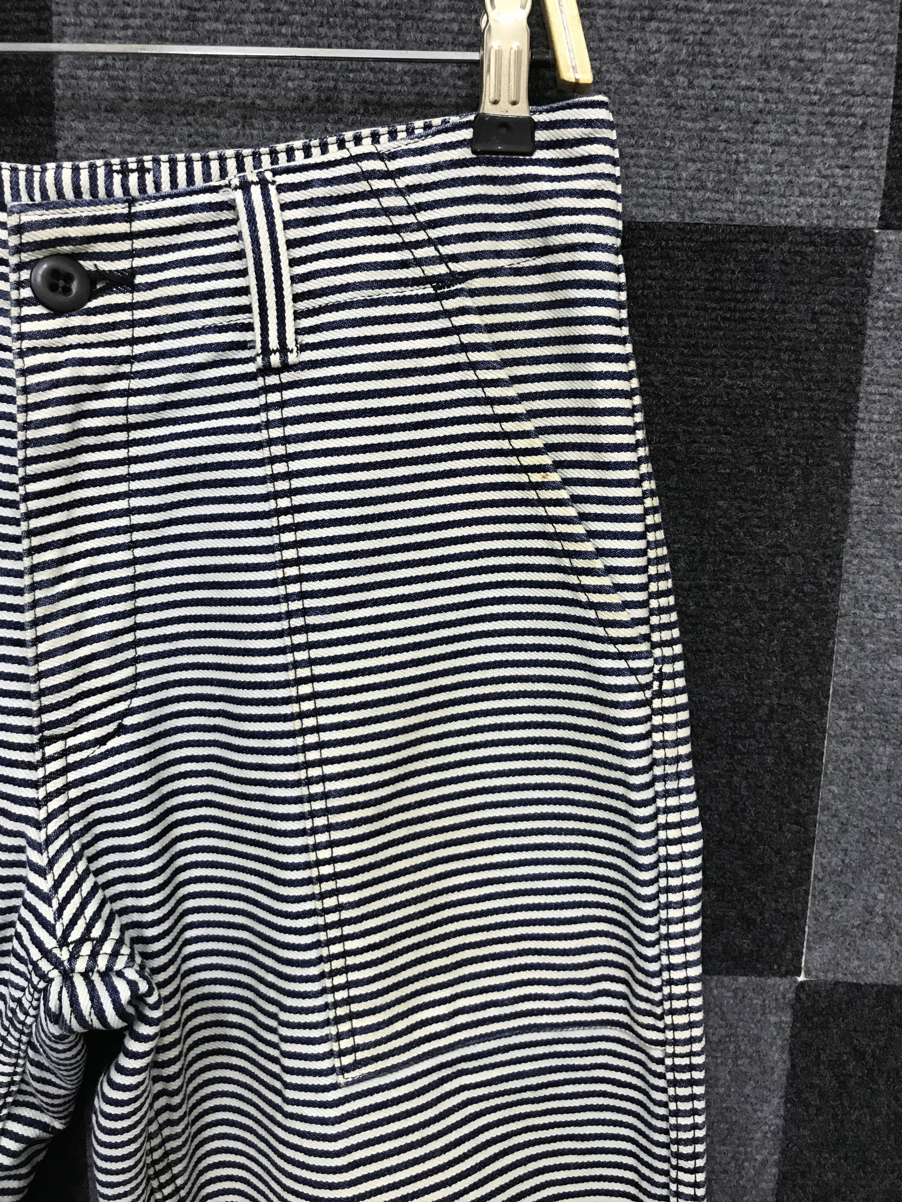 Johnbull × Vintage P77 JOHNBULL Japan Fine Prisoner Stripe Baker Pant Size US 30 / EU 46 - 2 Thumbnail