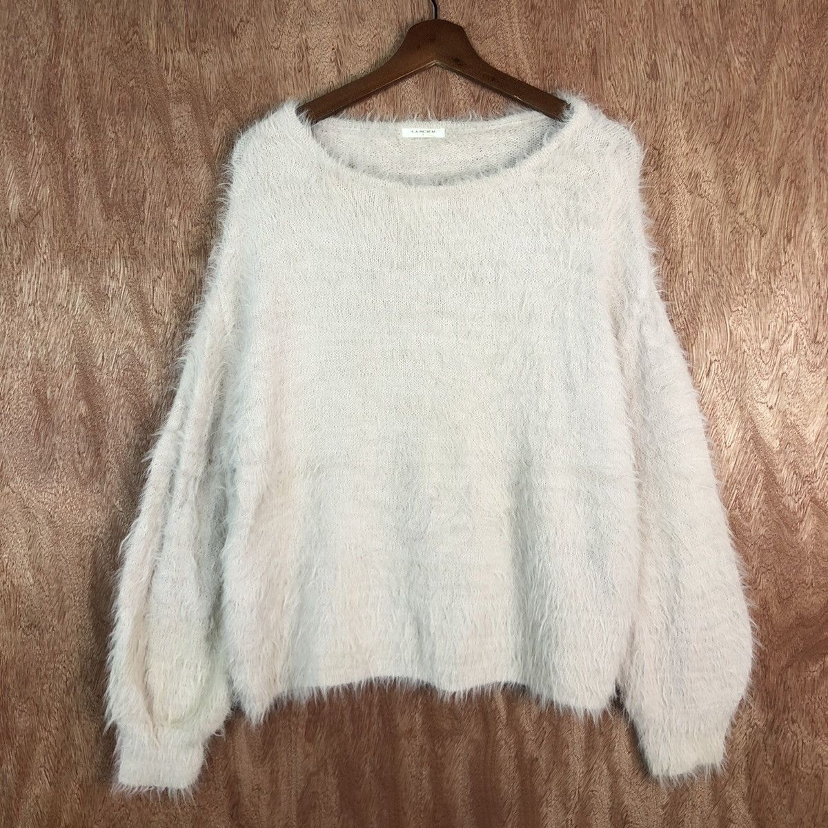 Japanese Brand DLL Glacier Light Mohair fur shag shaggy Knitwear #c428 Size US M / EU 48-50 / 2 - 3 Thumbnail