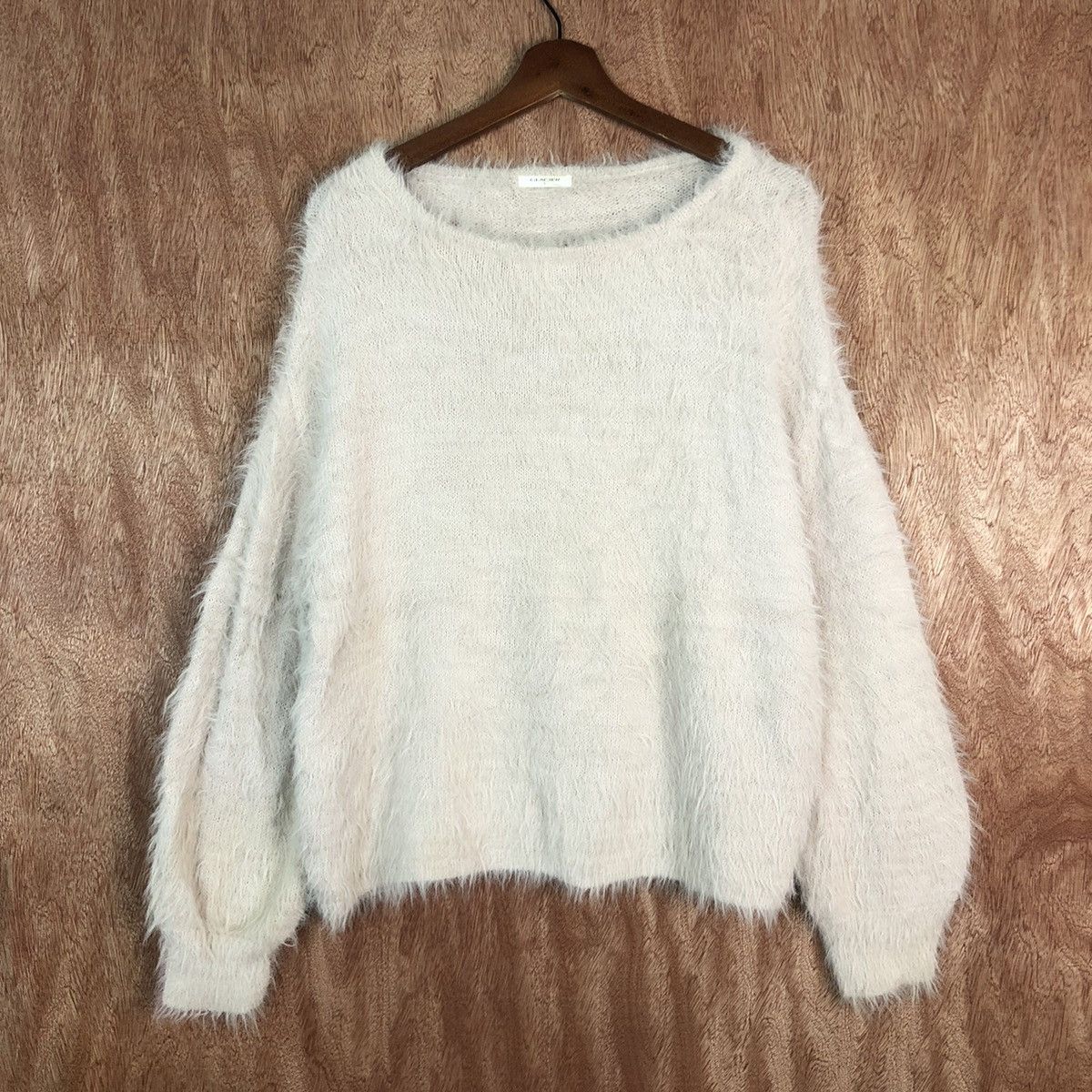 Japanese Brand DLL Glacier Light Mohair fur shag shaggy Knitwear #c428 Size US M / EU 48-50 / 2 - 1 Thumbnail