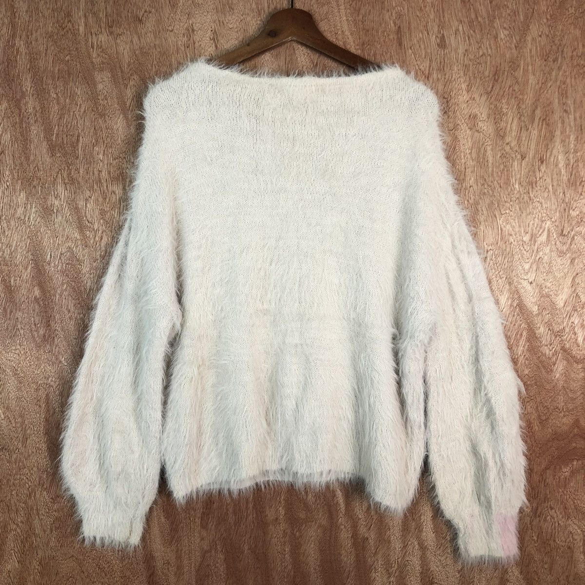 Japanese Brand DLL Glacier Light Mohair fur shag shaggy Knitwear #c428 Size US M / EU 48-50 / 2 - 11 Thumbnail