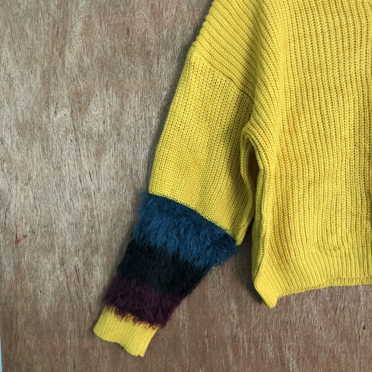 Homespun Knitwear Gorge Yellow fur mohair Shag Shaggy Knitwear #6008 Size US M / EU 48-50 / 2 - 7 Thumbnail