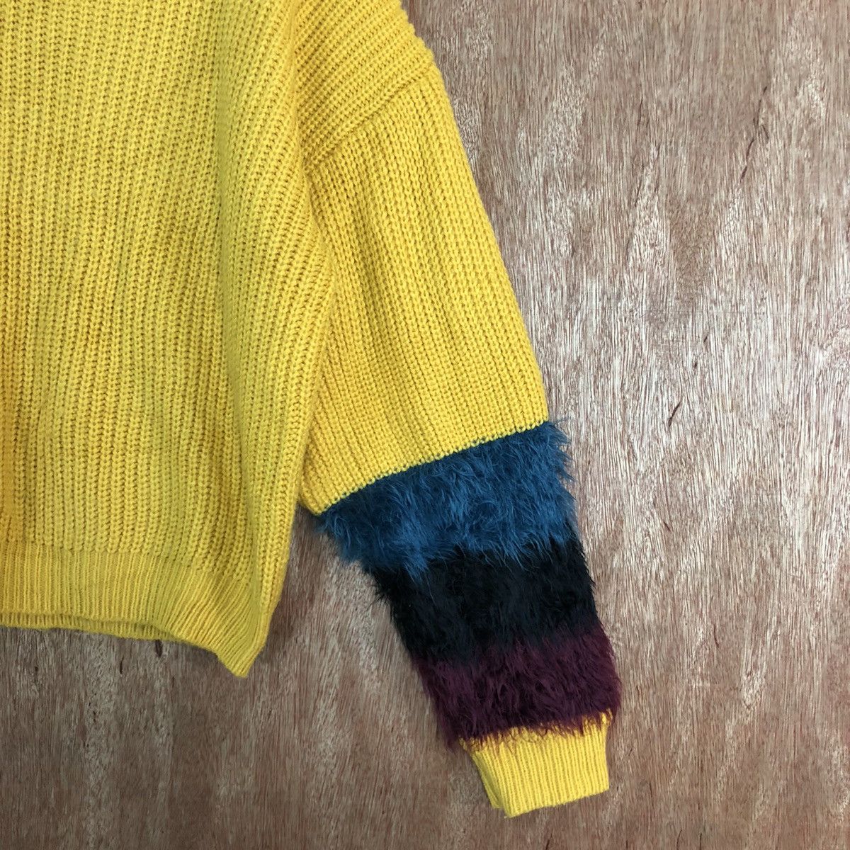 Homespun Knitwear Gorge Yellow fur mohair Shag Shaggy Knitwear #6008 Size US M / EU 48-50 / 2 - 5 Thumbnail
