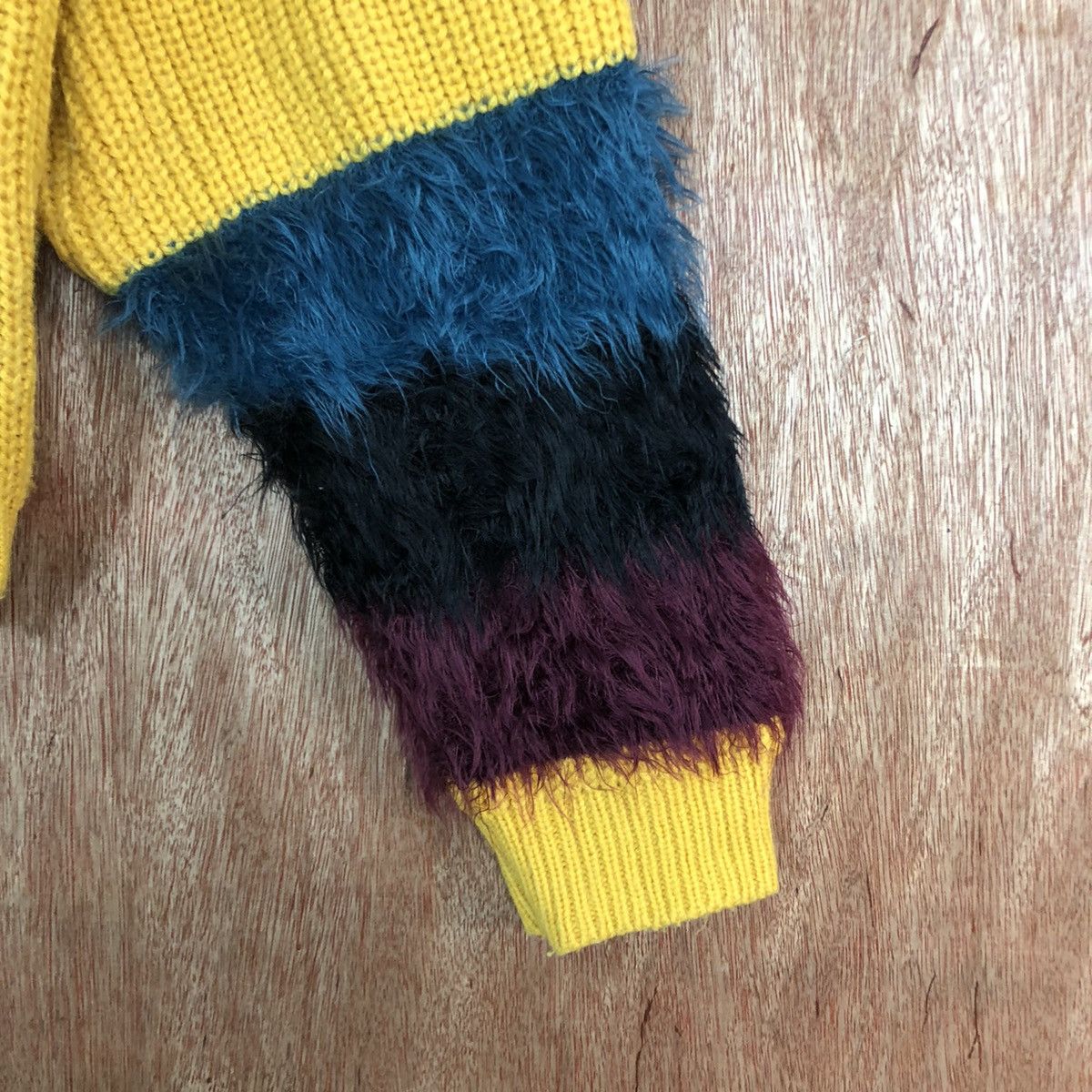 Homespun Knitwear Gorge Yellow fur mohair Shag Shaggy Knitwear #6008 Size US M / EU 48-50 / 2 - 4 Thumbnail