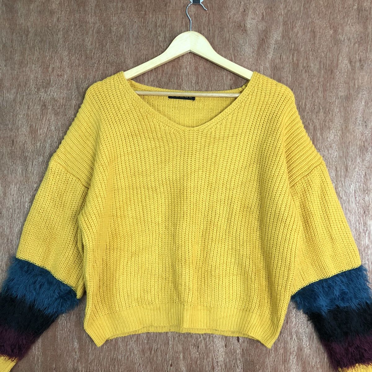 Homespun Knitwear Gorge Yellow fur mohair Shag Shaggy Knitwear #6008 Size US M / EU 48-50 / 2 - 3 Thumbnail