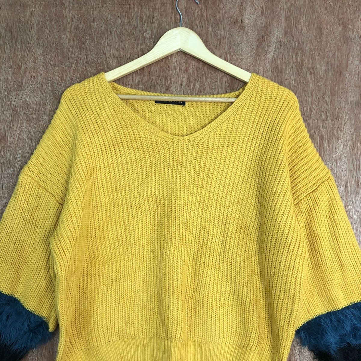 Homespun Knitwear Gorge Yellow fur mohair Shag Shaggy Knitwear #6008 Size US M / EU 48-50 / 2 - 2 Thumbnail