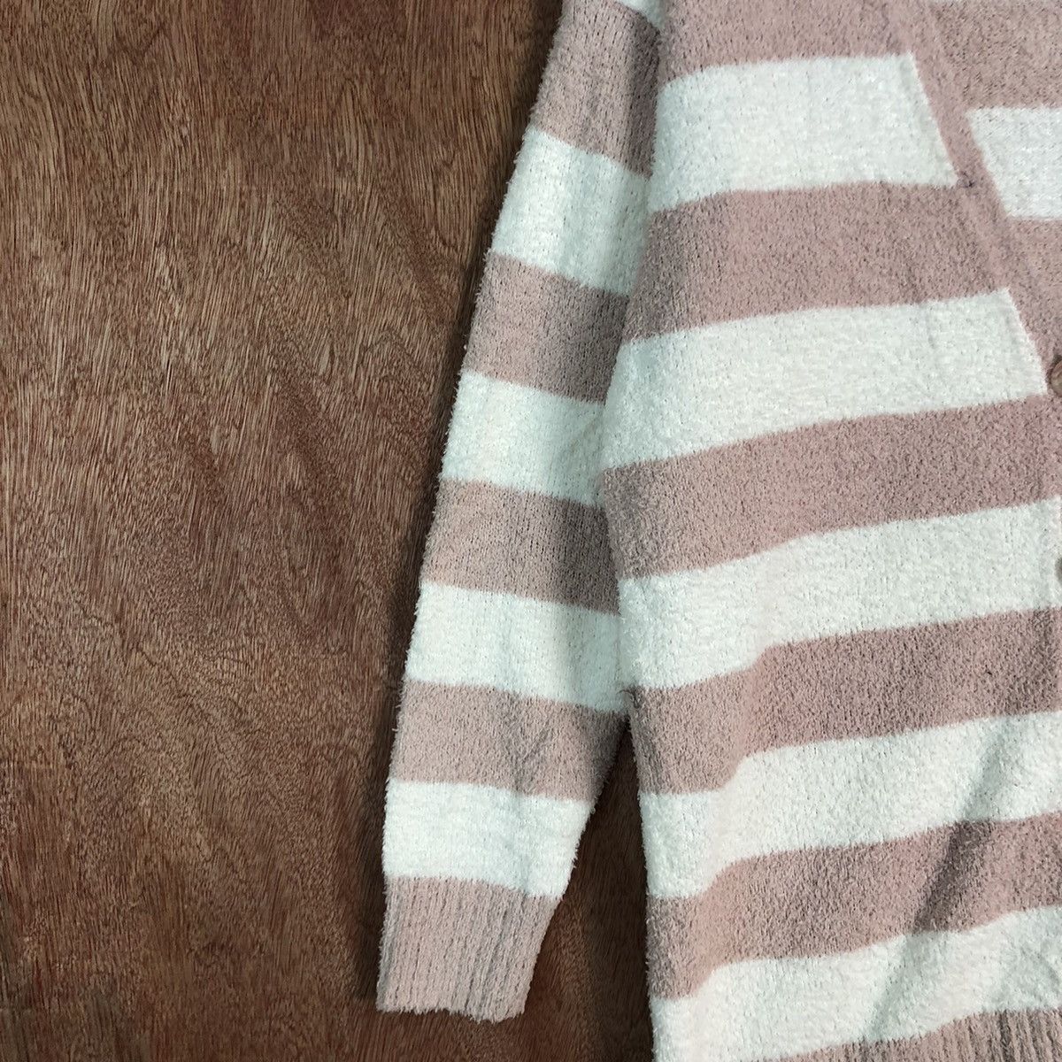 Japanese Brand × OVER THE STRiPES Uniqlo cardigan Striped Mohair fleece Cardigan #c351 Size US S / EU 44-46 / 1 - 6 Thumbnail