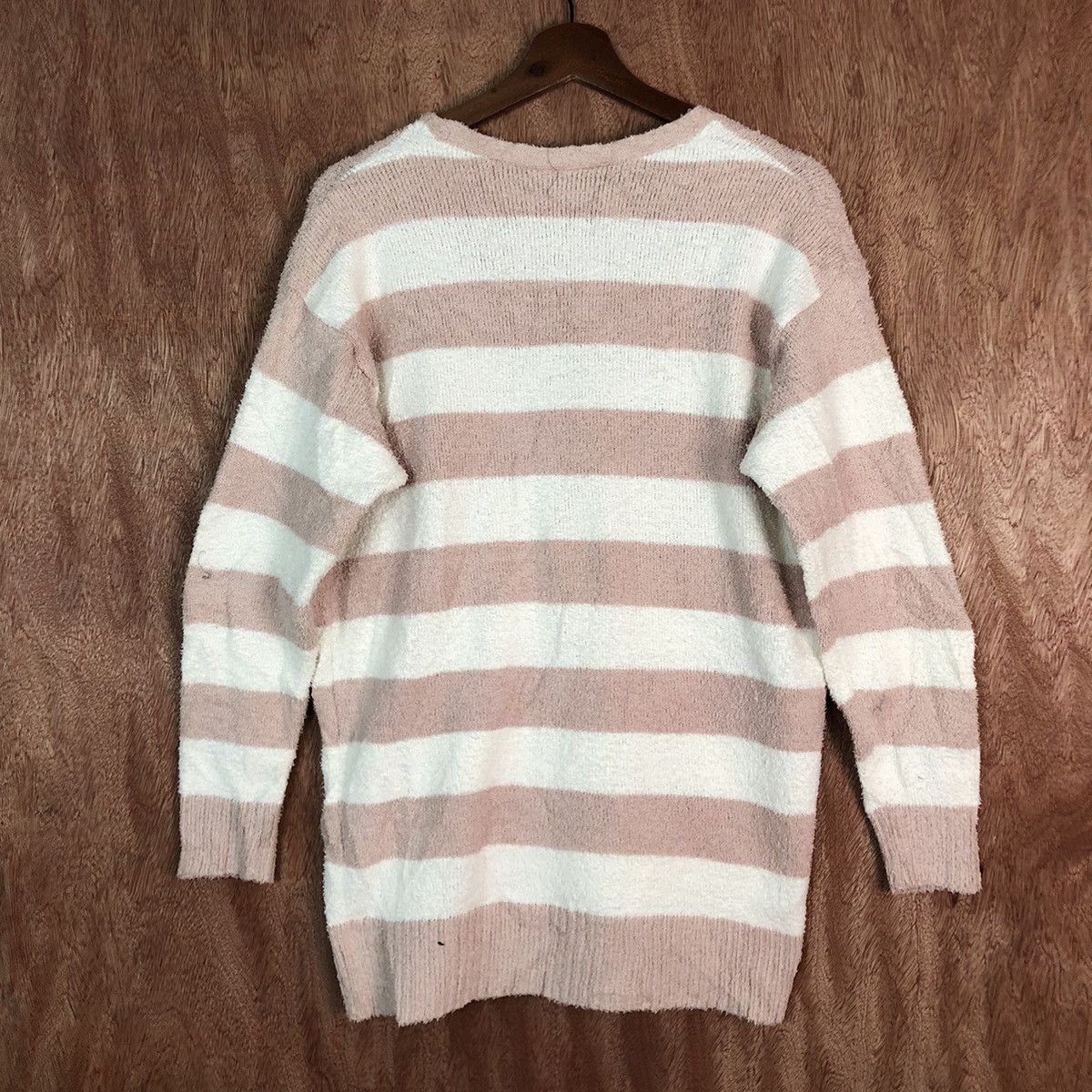 Japanese Brand × OVER THE STRiPES Uniqlo cardigan Striped Mohair fleece Cardigan #c351 Size US S / EU 44-46 / 1 - 9 Thumbnail