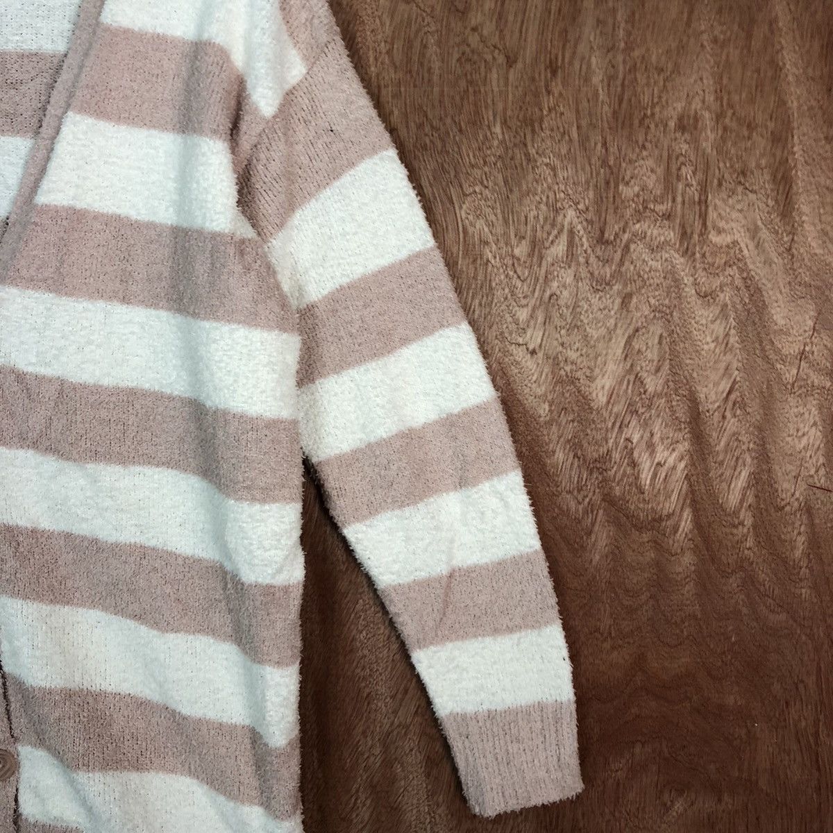 Japanese Brand × OVER THE STRiPES Uniqlo cardigan Striped Mohair fleece Cardigan #c351 Size US S / EU 44-46 / 1 - 4 Thumbnail