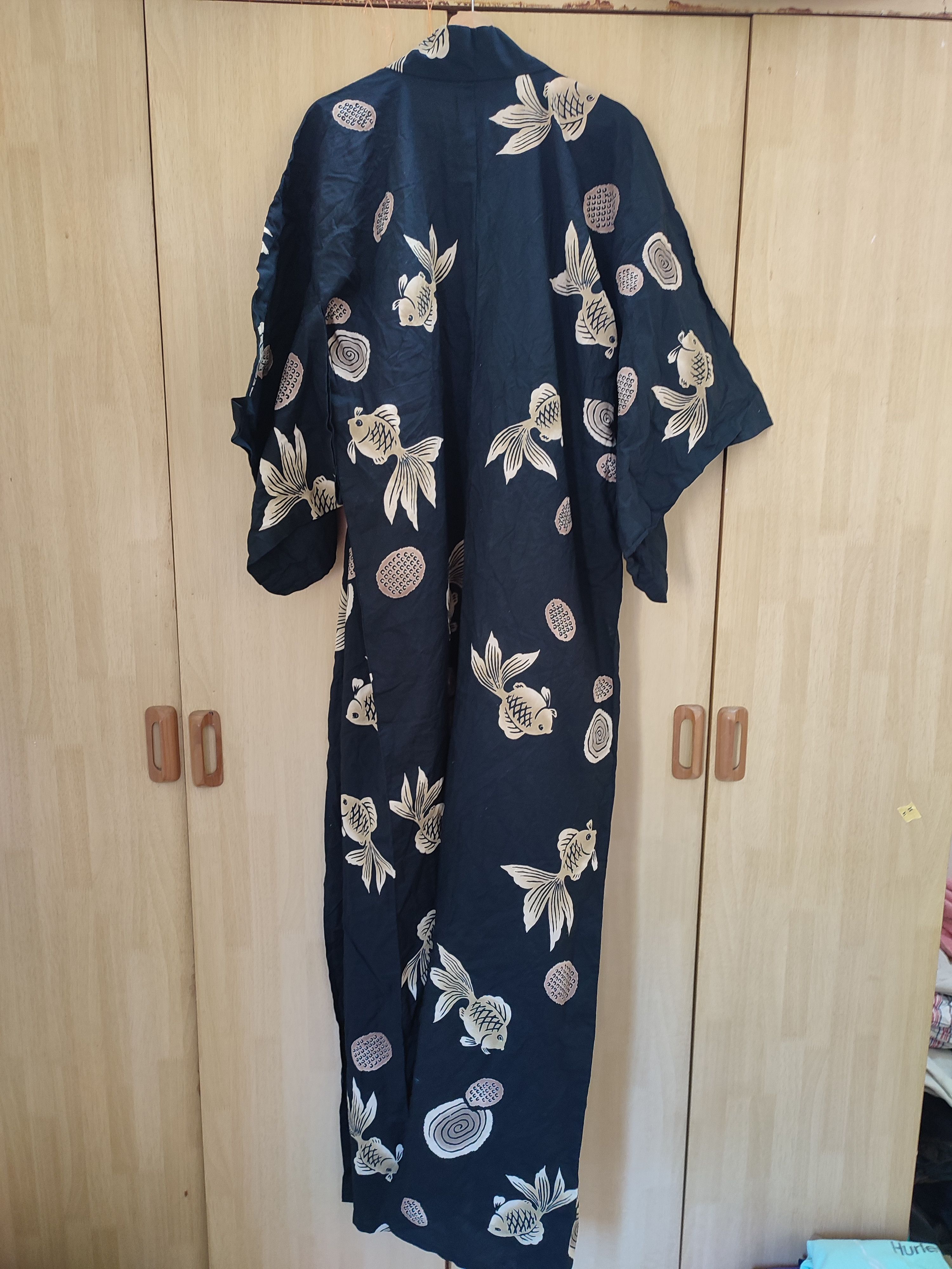 Japanese Brand Crazy Rare Koi Fish Kimono Vintage Size US L / EU 52-54 / 3 - 1 Thumbnail