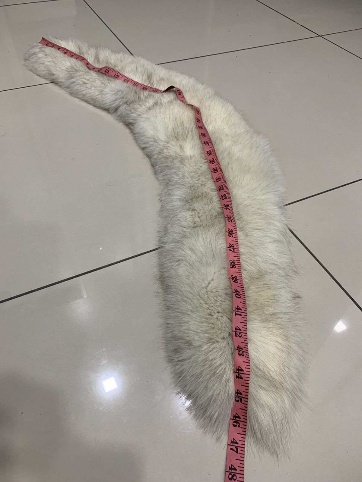 Sagafurs × Vintage VINTAGE SAGA FOX WHITE & GREY FLUFFY FOX FUR SCARF NECK WRAP Size ONE SIZE - 3 Thumbnail