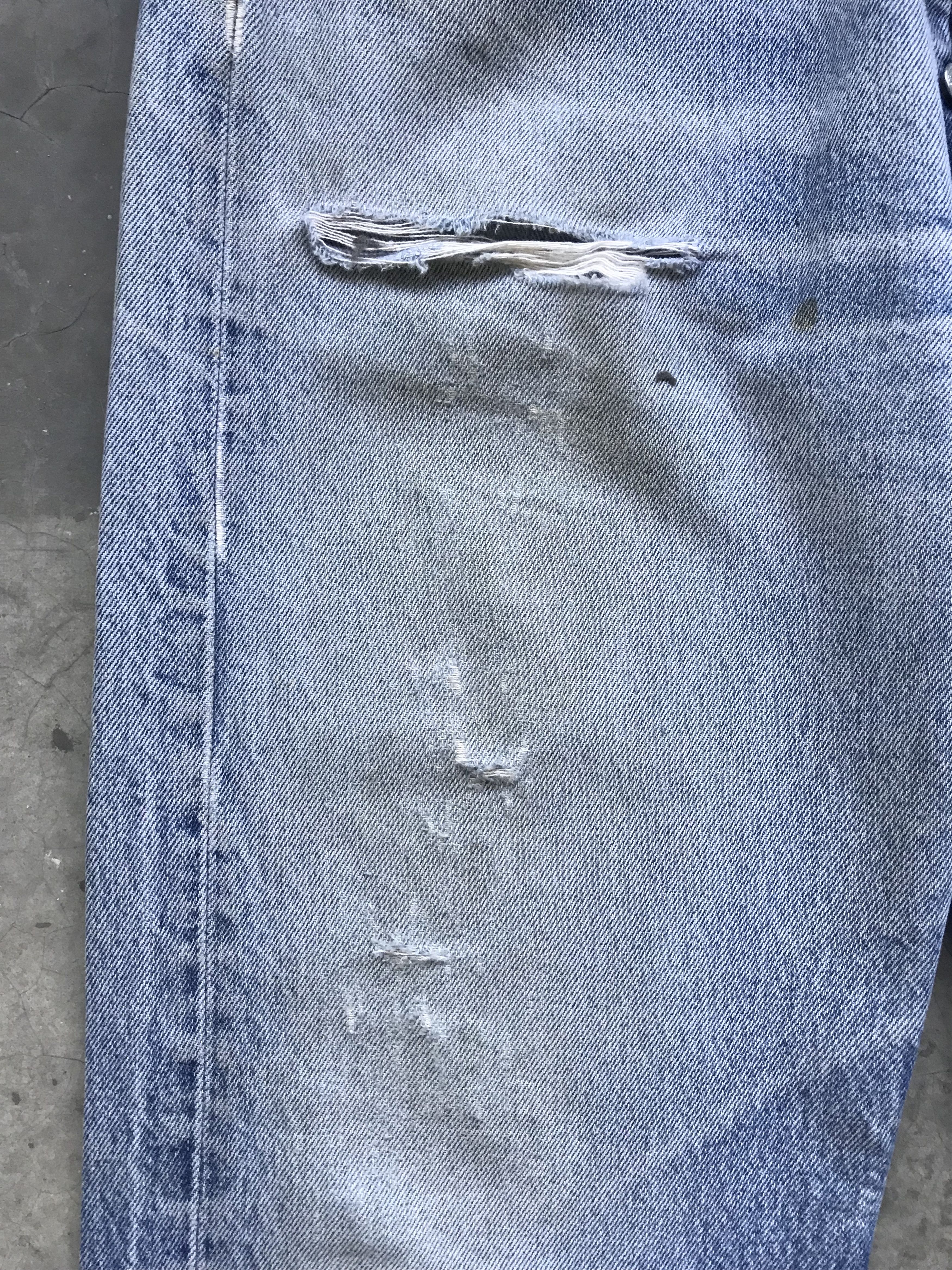 Levi's × Vintage VLEV3 - Vintage 90s Levis 501xx USA Distresed Denim Size US 33 - 5 Thumbnail