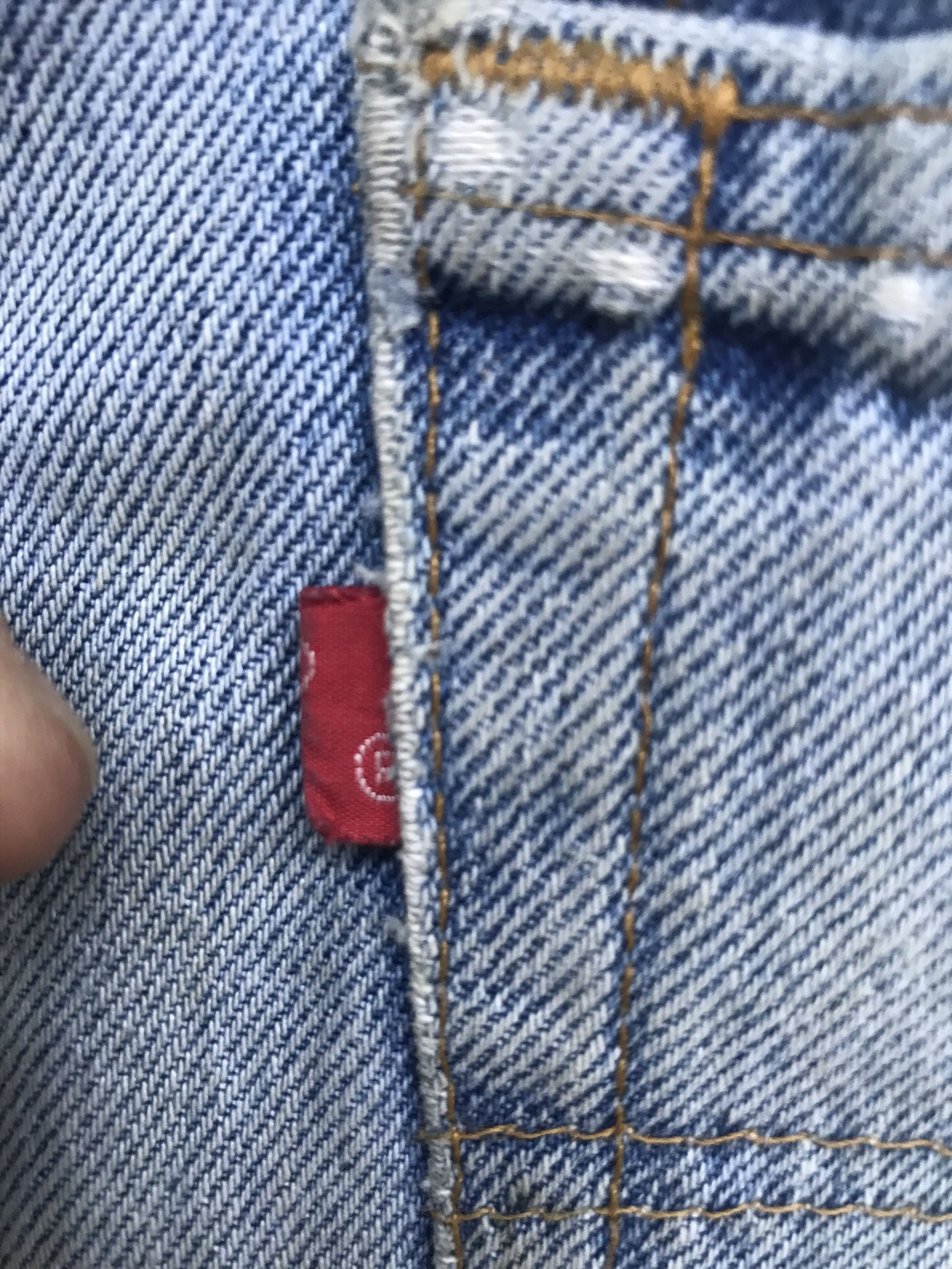 Levi's × Vintage VLEV3 - Vintage 90s Levis 501xx USA Distresed Denim Size US 33 - 14 Thumbnail