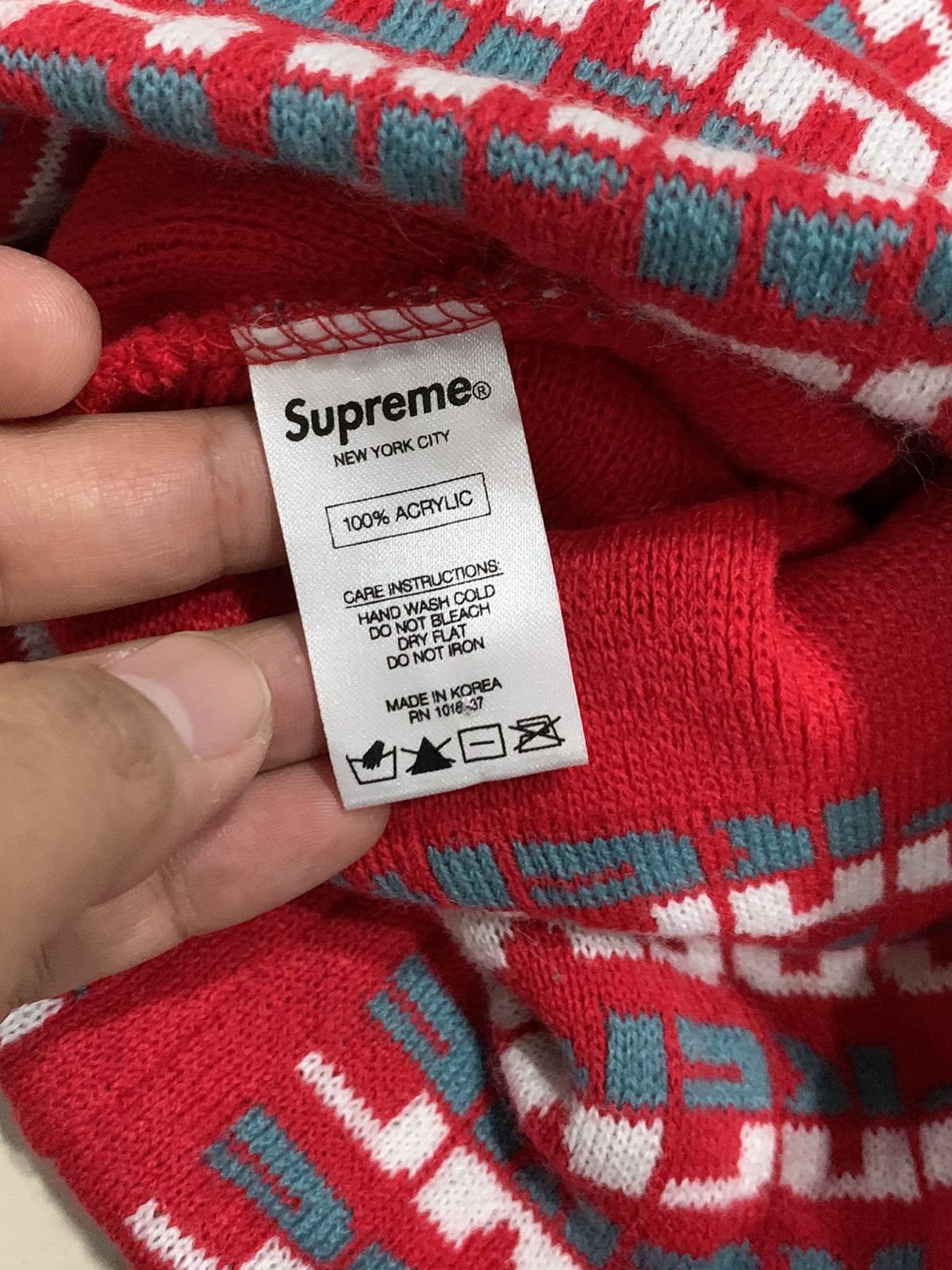 Supreme SUPREME FW2017 BLOCK PRINT ACRYLIC BEANIE Size ONE SIZE - 3 Thumbnail