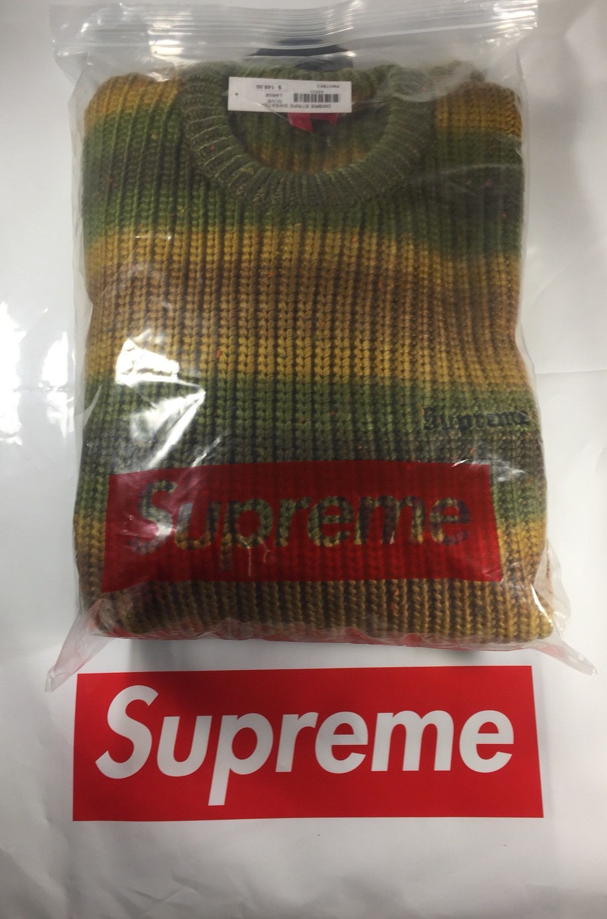 Supreme Green Supreme Ombre Stripe Sweater Grailed
