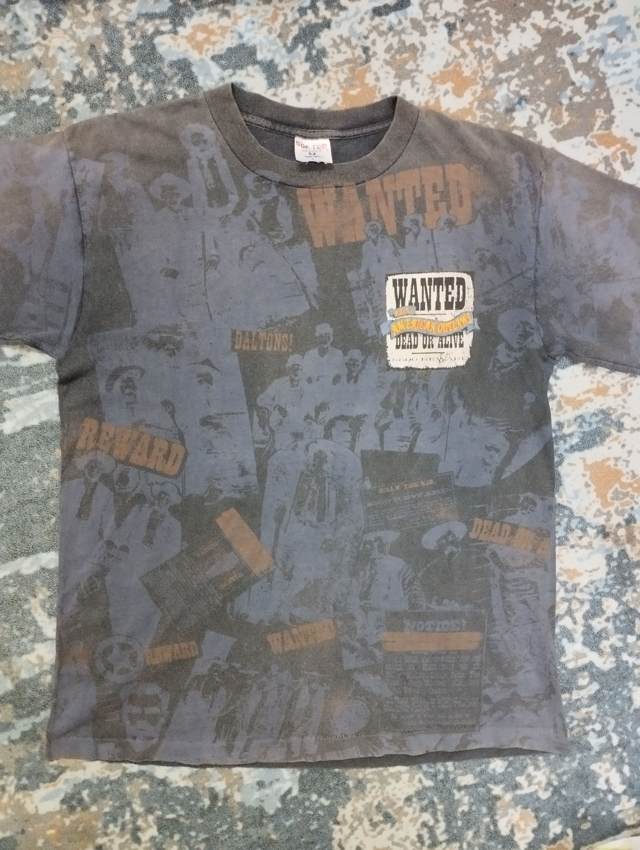 Vintage Vintage T Shirt Bounty Hunter Billy The Kid Daltons Brother Size US L / EU 52-54 / 3 - 4 Thumbnail