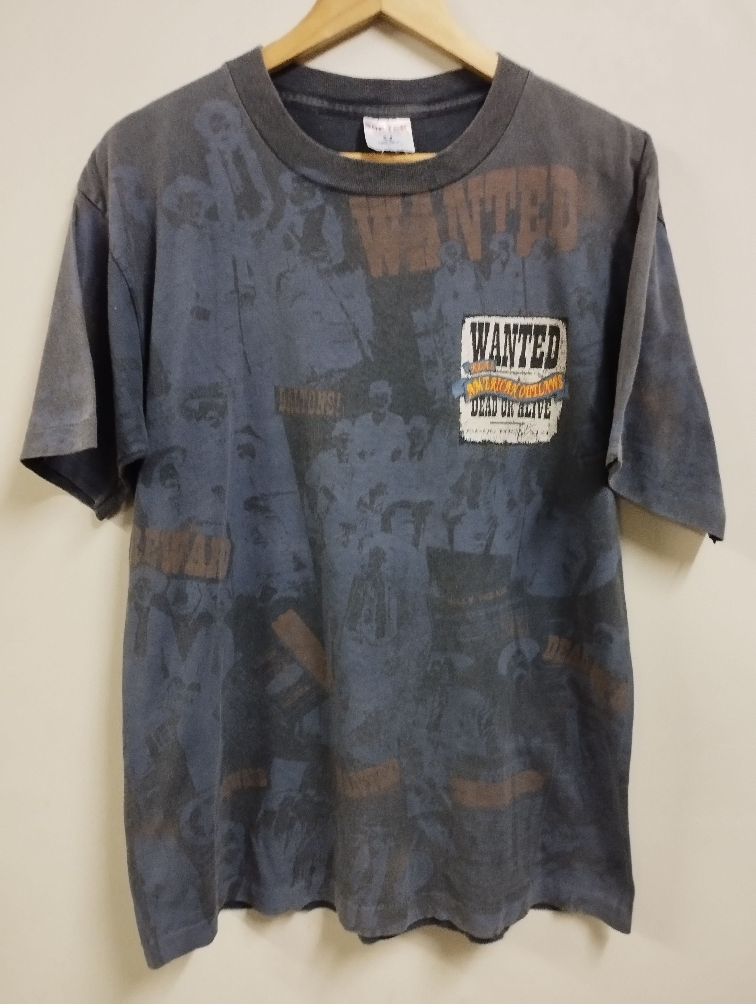 Vintage Vintage T Shirt Bounty Hunter Billy The Kid Daltons Brother Size US L / EU 52-54 / 3 - 1 Thumbnail