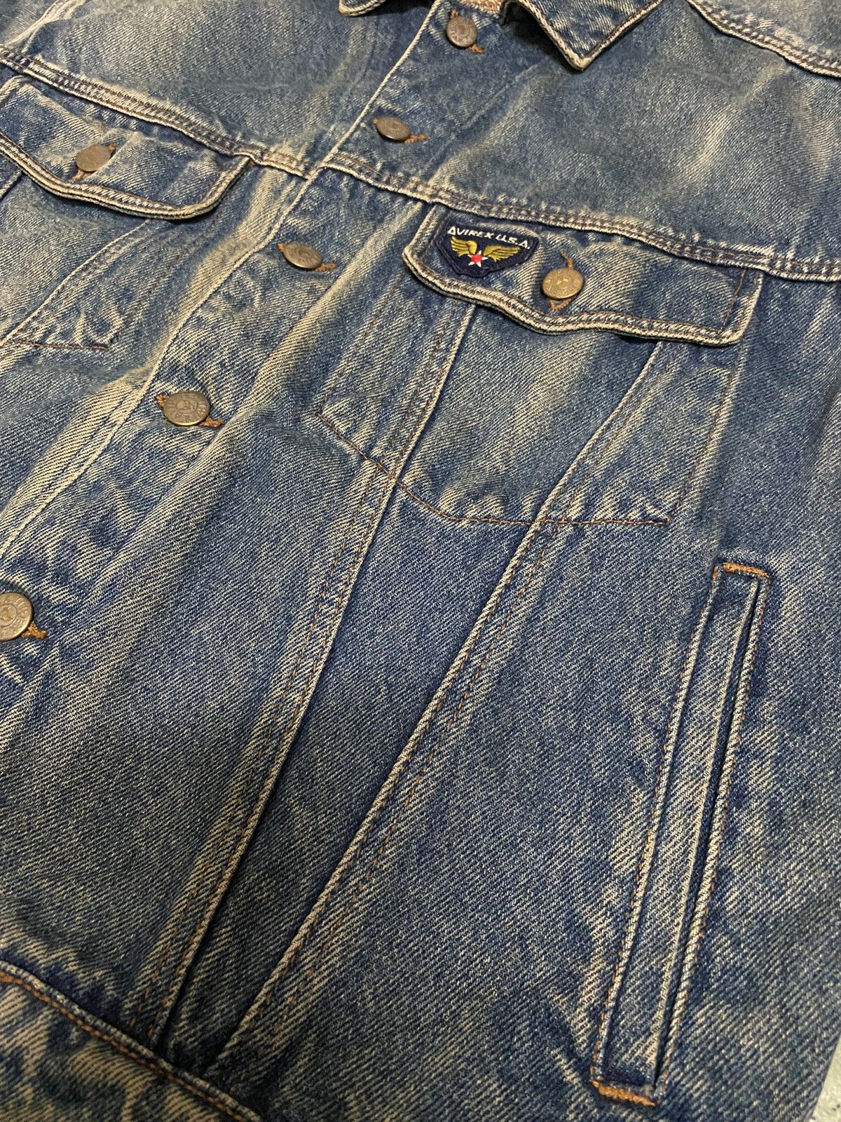 Avirex × Vintage ❗️Vintage Avirex Denim Distressed Workwear Jacket❗️ Size US M / EU 48-50 / 2 - 7 Thumbnail
