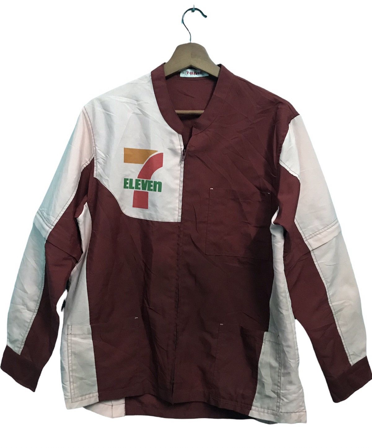 Vintage Vintage 90s 7 Eleven Zipper Working Shirt Size US M / EU 48-50 / 2 - 1 Thumbnail