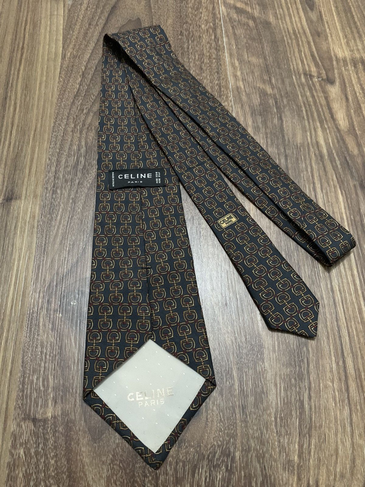 Celine Celine Stirrup Printed Design Tie Size ONE SIZE - 5 Thumbnail