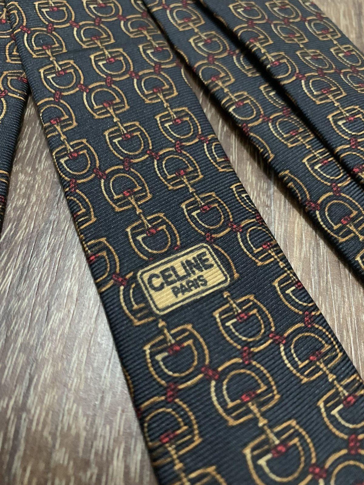Celine Celine Stirrup Printed Design Tie Size ONE SIZE - 7 Thumbnail
