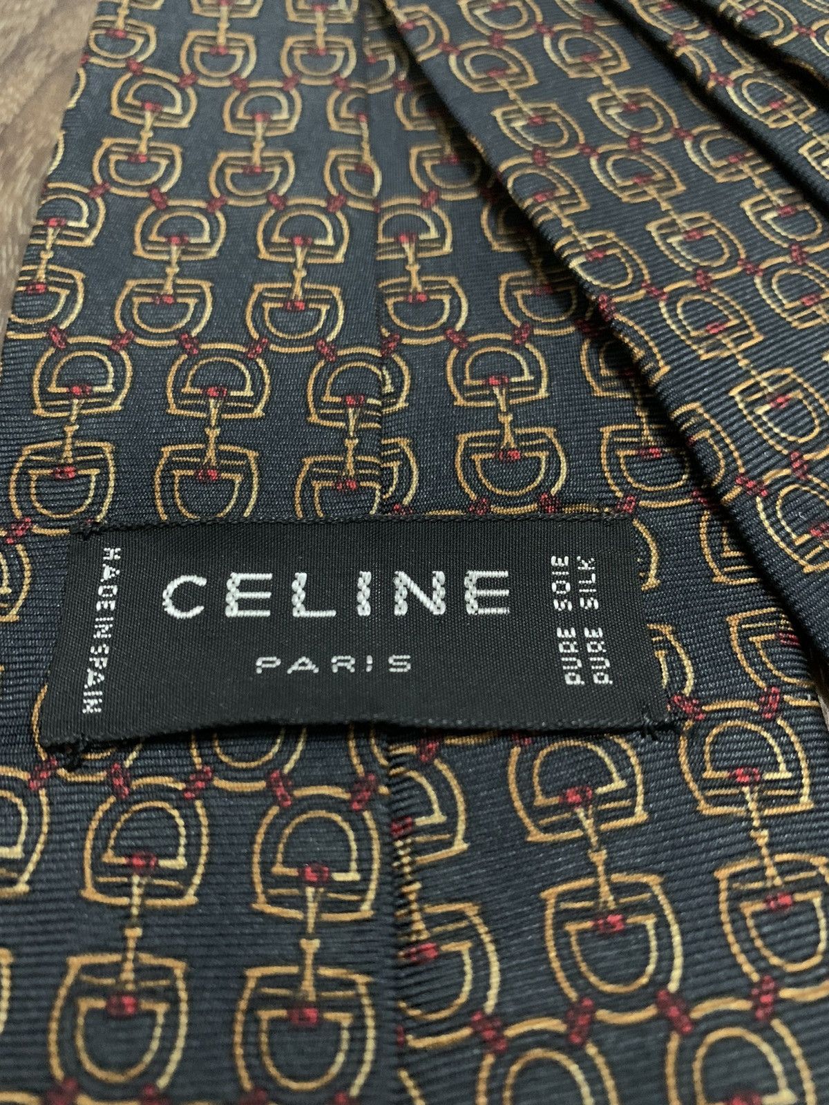 Celine Celine Stirrup Printed Design Tie Size ONE SIZE - 8 Thumbnail