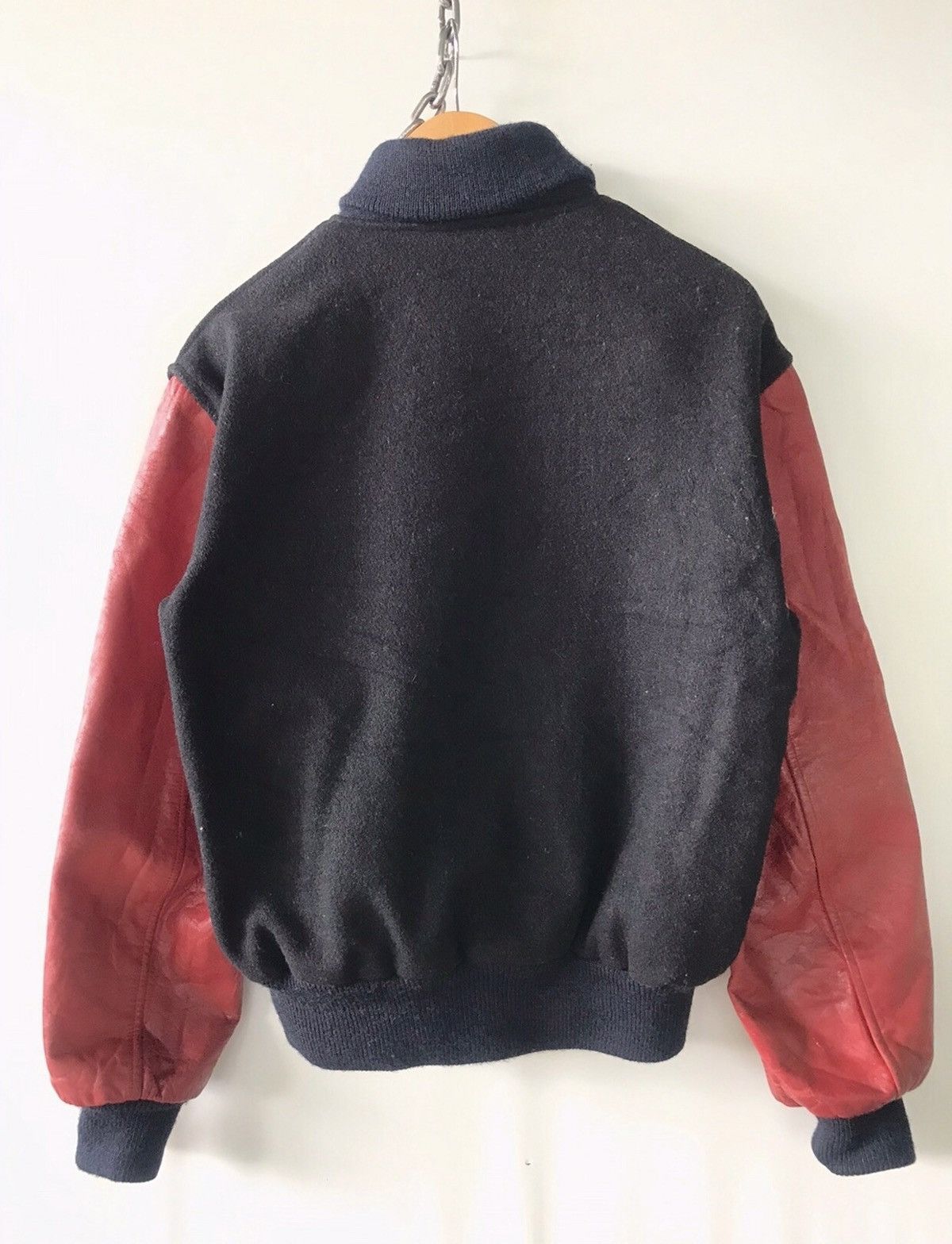 Vintage Vintage 80’ American Baseball Wool Leather Varsity Jacket Size US M / EU 48-50 / 2 - 2 Thumbnail