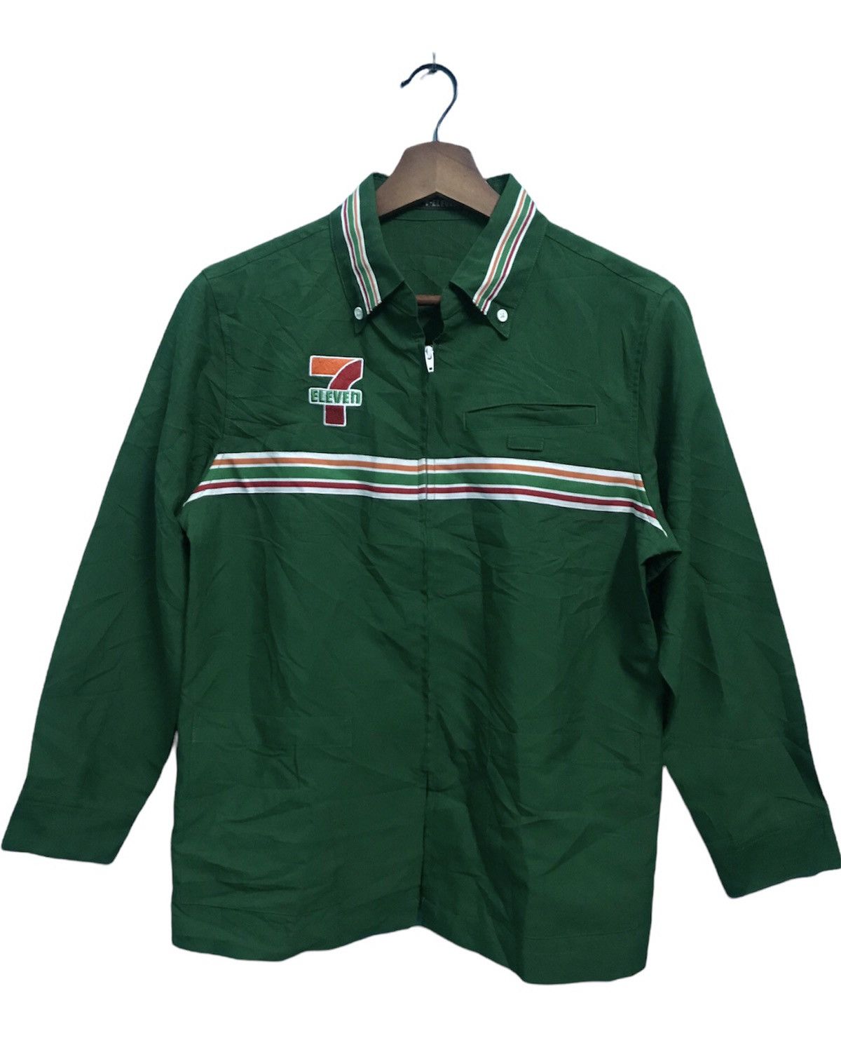 Vintage Vintage 7 Eleven Worker Zipper Shirt Size US S / EU 44-46 / 1 - 1 Thumbnail