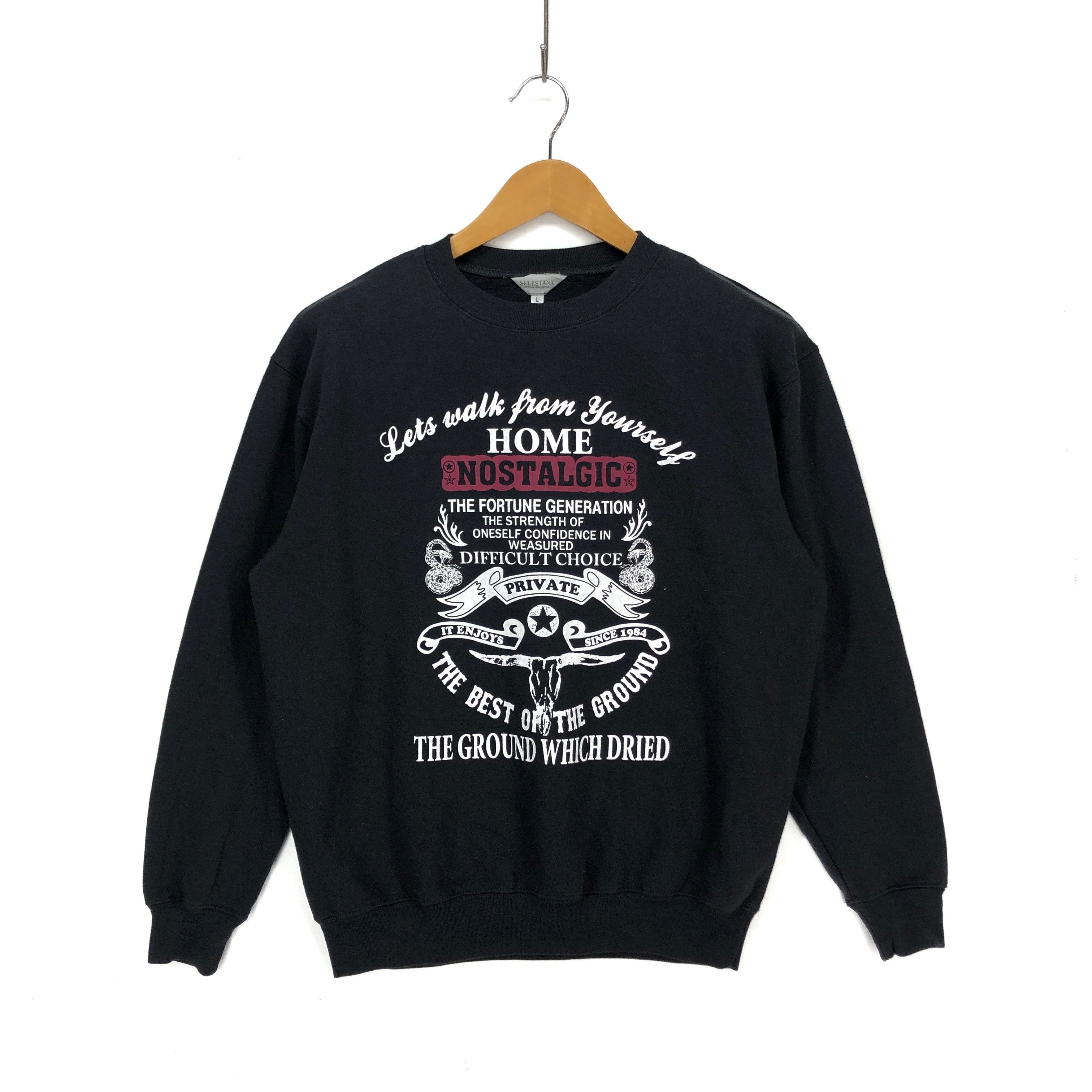 Japanese Brand SELESTANA Crew Neck Sweatshirt #1360-48 Size US M / EU 48-50 / 2 - 1 Thumbnail