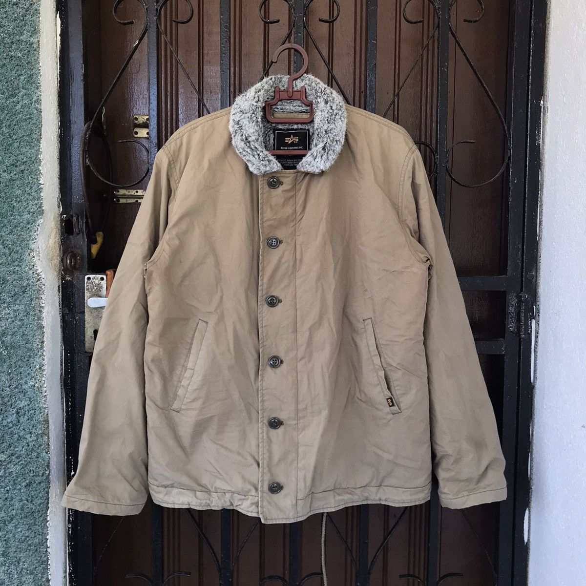 Alpha Industries × Vintage Vtg Alpha Industries Jacket Furry Like Inner Size US L / EU 52-54 / 3 - 1 Thumbnail