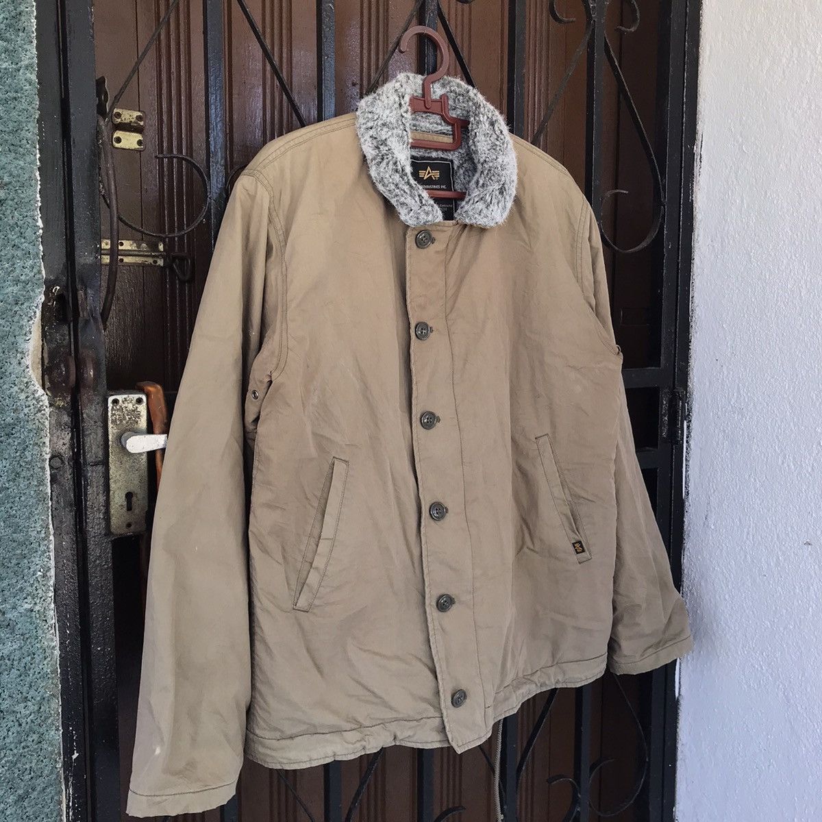 Alpha Industries × Vintage Vtg Alpha Industries Jacket Furry Like Inner Size US L / EU 52-54 / 3 - 2 Thumbnail