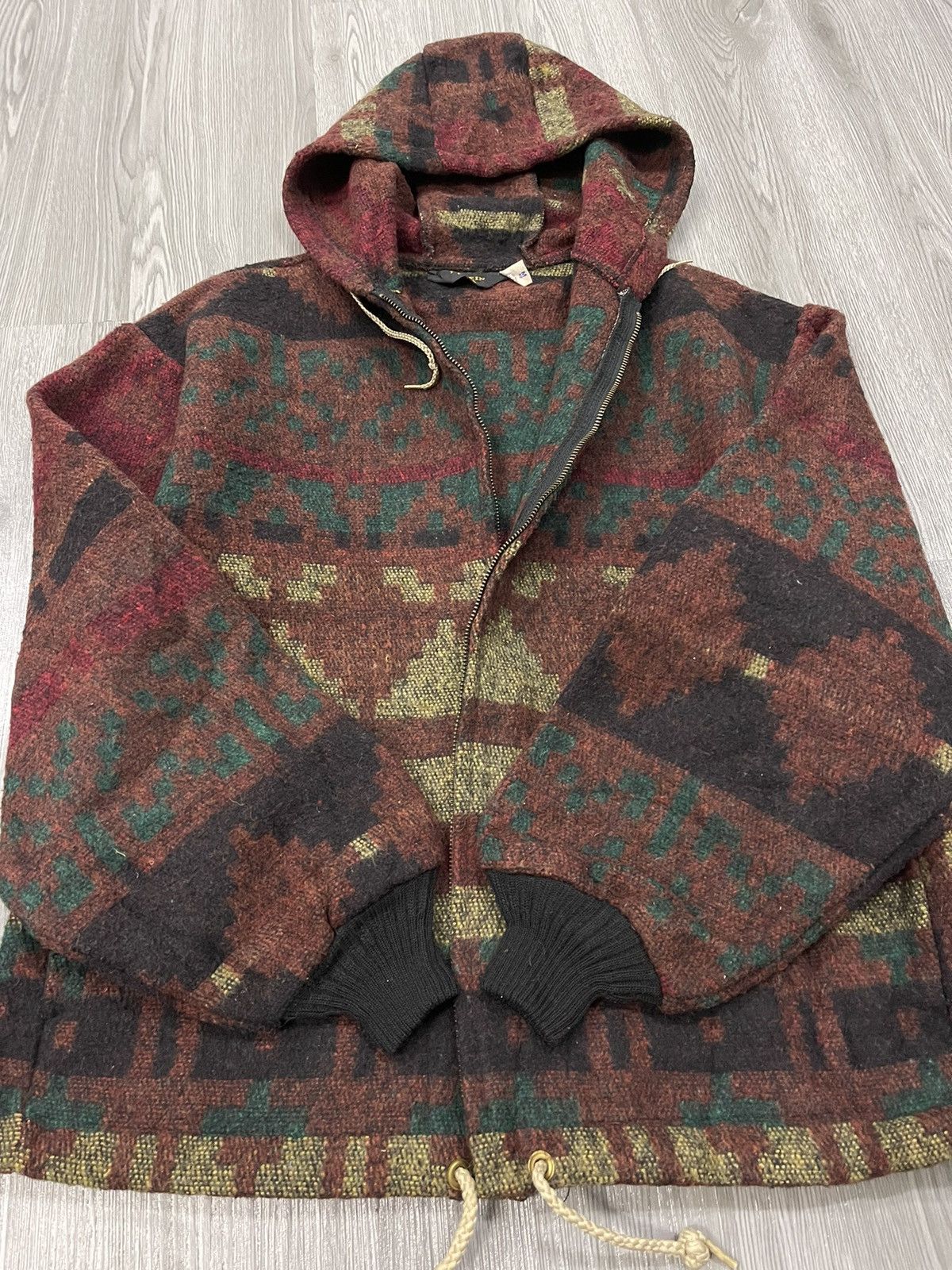 Aztech Mountain Asap rocky outfit design aztec Navajo Vintage Wool Hoodies Size US M / EU 48-50 / 2 - 11 Thumbnail